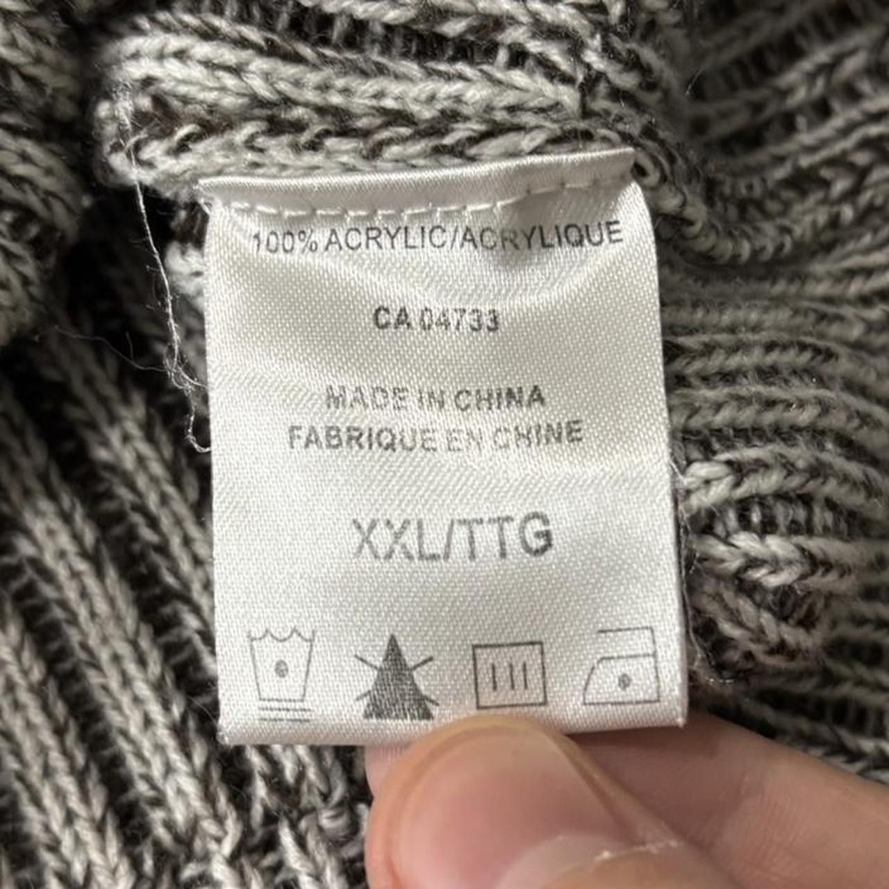 Other Vintage Y2K Patterned Grey & Dark Brown Quarter Zip Sweater Size US XXL / EU 58 / 5 - 6 Thumbnail