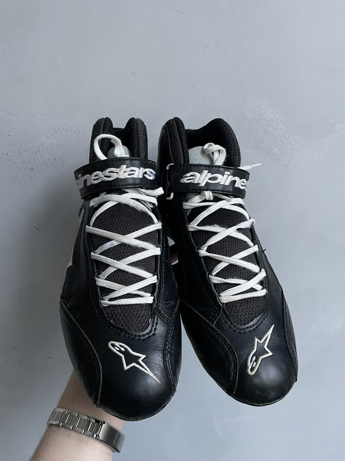 Hedi Slimane Alpinestars Black moto racing Sneakers balenciaga style y2k Size US 8 / EU 41 - 2 Thumbnail