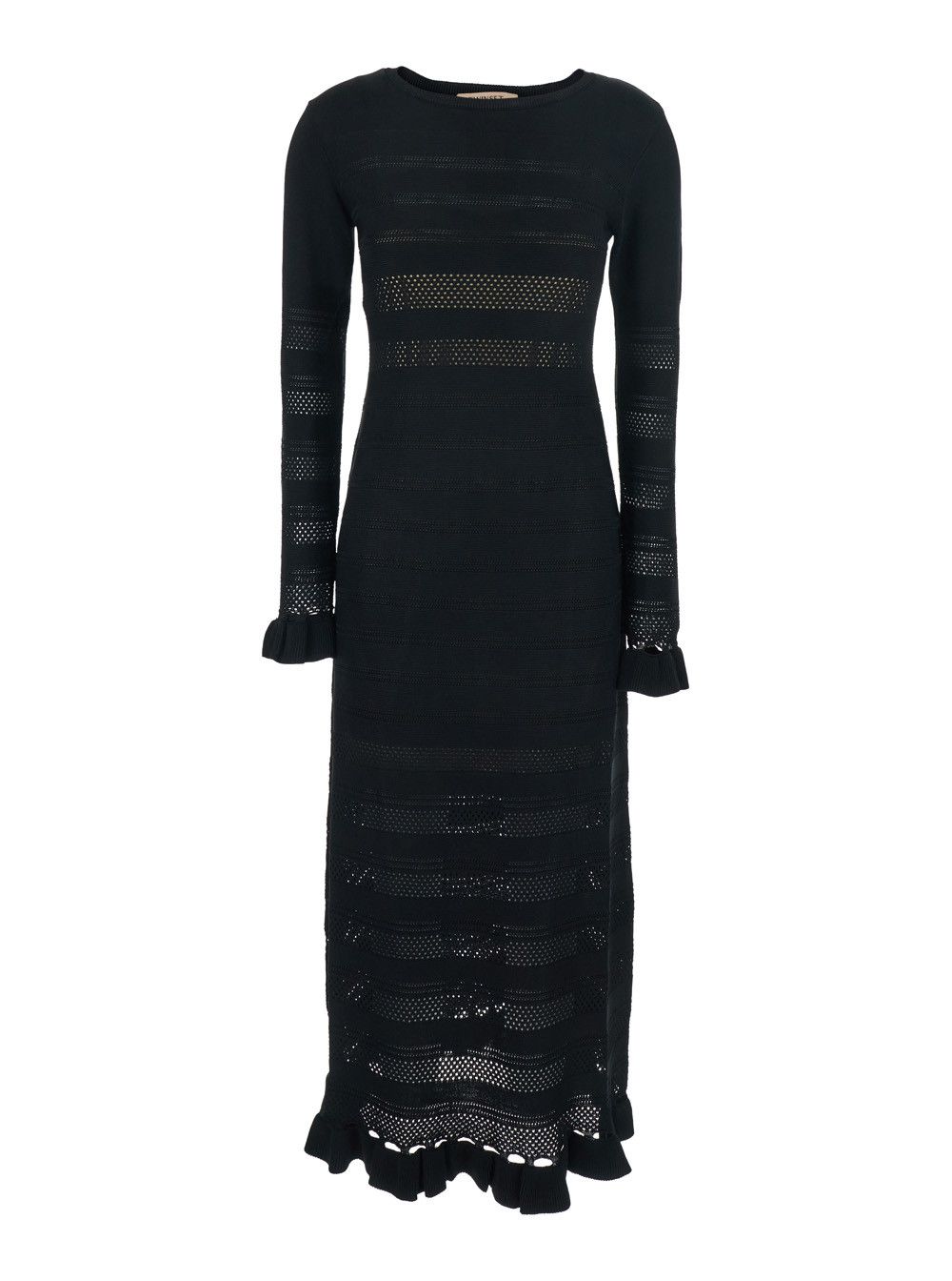 TWINSET Long Dress with Ruffles and Perforated Design Size M / US 6-8 / IT 42-44 - 1 Thumbnail
