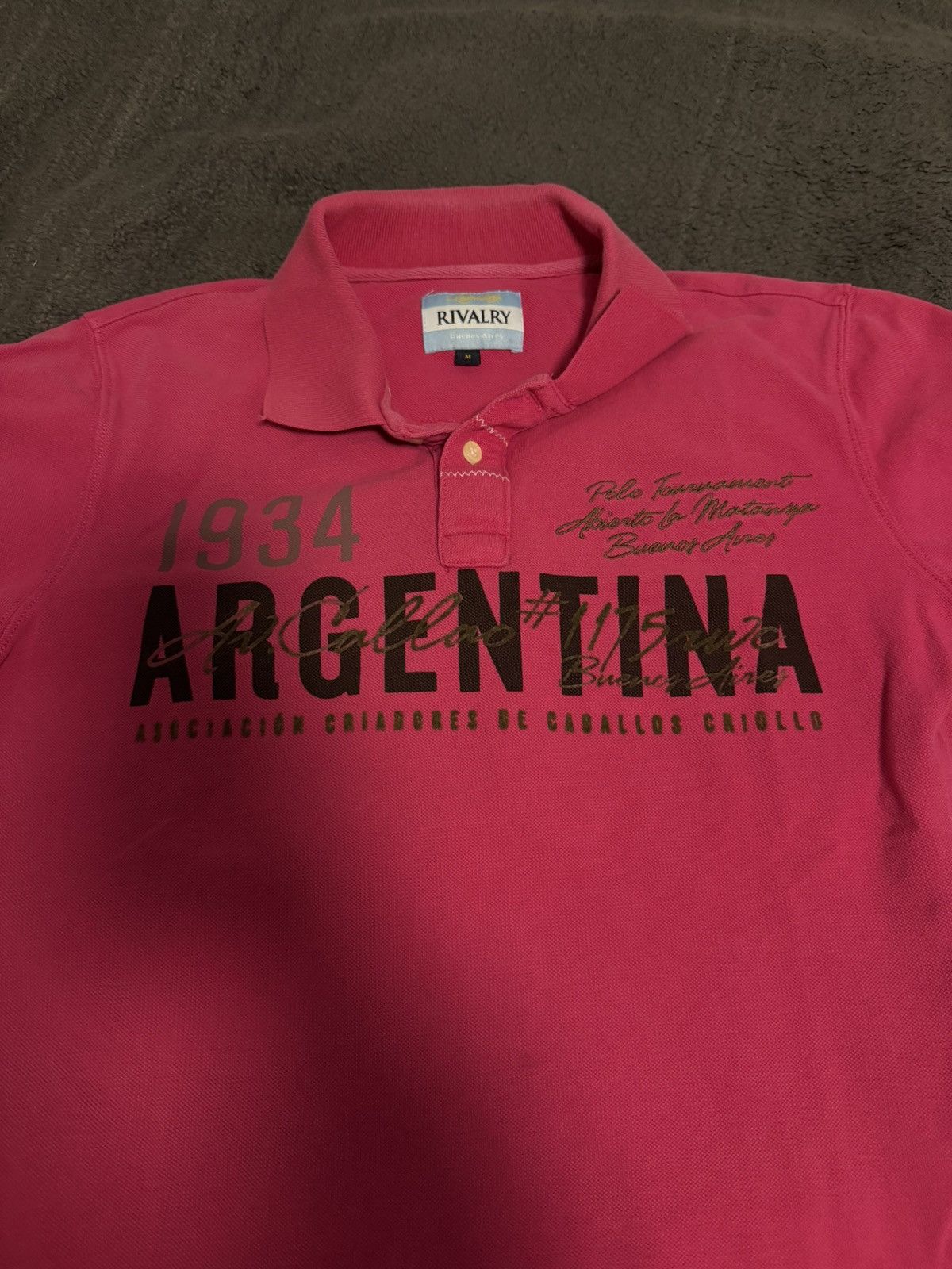 Vintage vintage pink polo rivalry argentina pasha style trikot Size US M / EU 48-50 / 2 - 2 Thumbnail