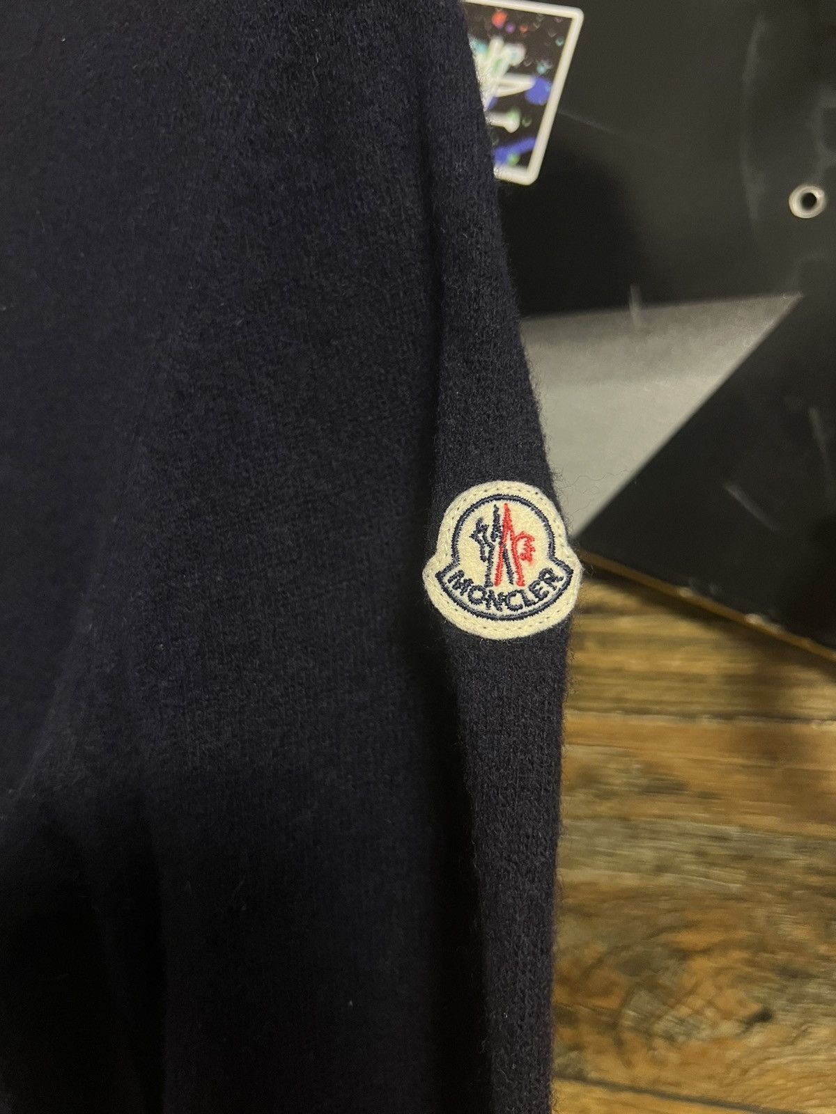 Moncler MONCLET Maglia Tricot Girocollo Logo Patch Wool Sweater Size US XS / EU 42 / 0 - 8 Thumbnail