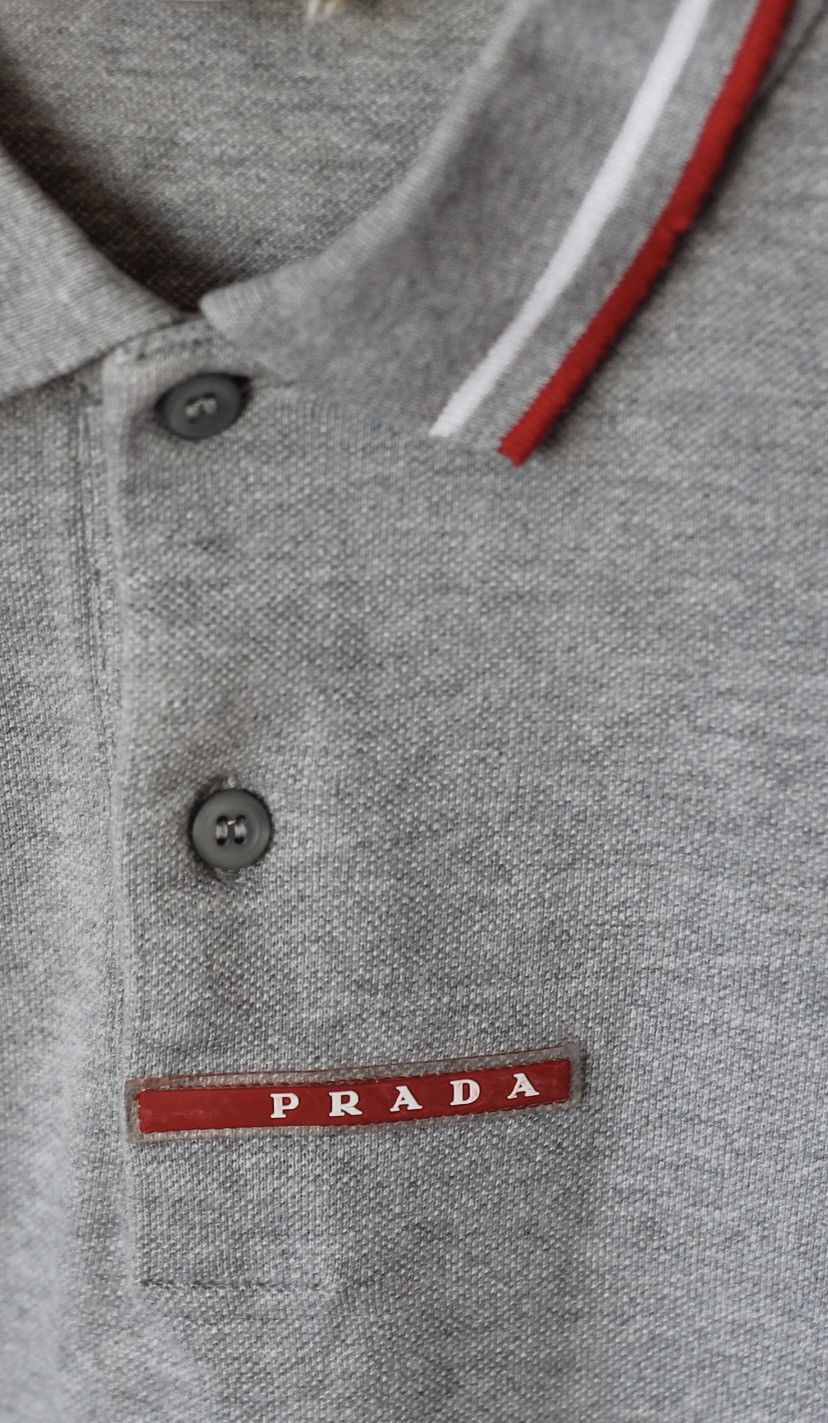 Prada Vintage Prada red tab grey polo t shirt size M medium Size US M / EU 48-50 / 2 - 4 Thumbnail
