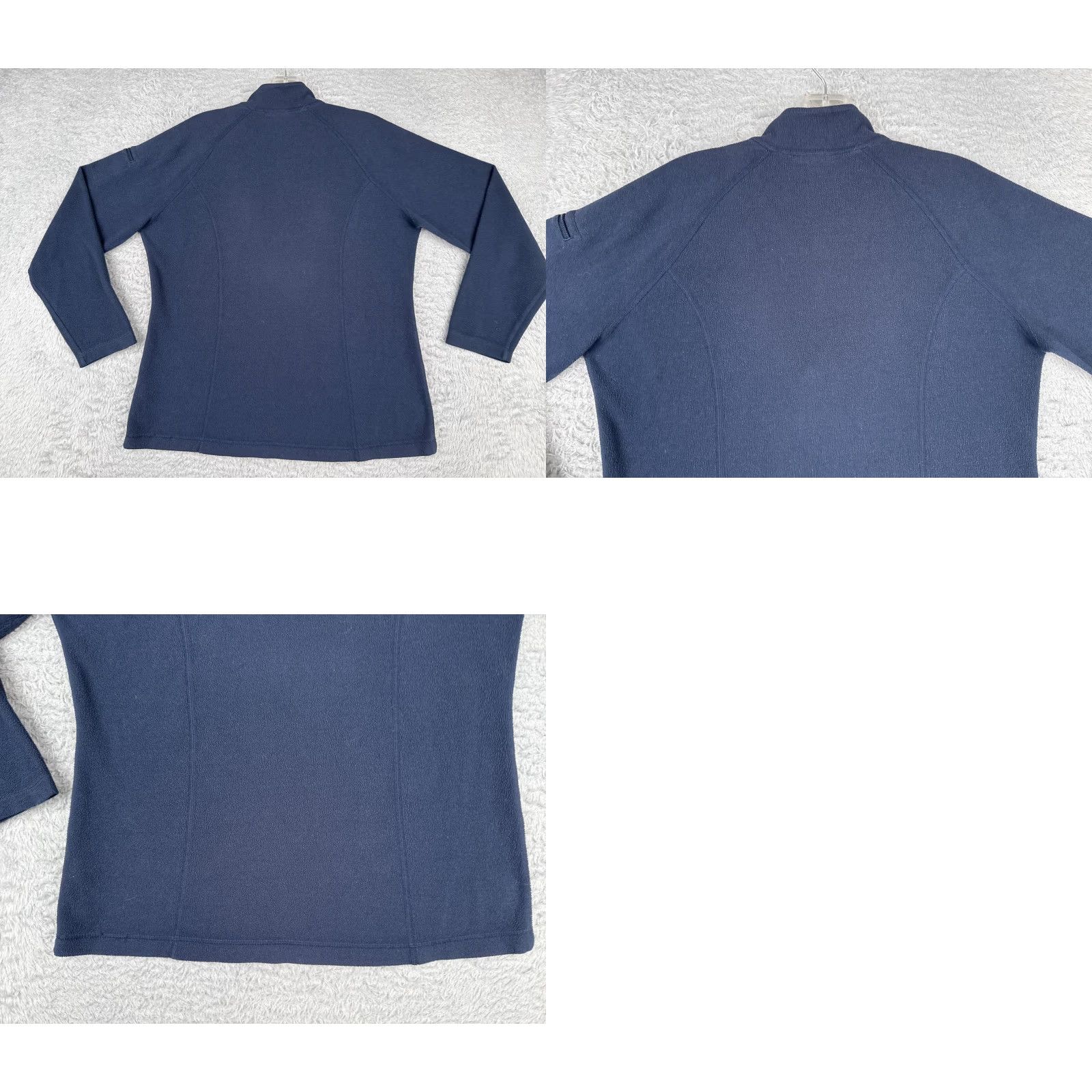 Vintage L.L. Bean Sweater Women Small Blue 1/4 Zip Pullover 100% Polyester Fleece Mock Neck Crew Neck Activewear Floral? Size S / US 4 / IT 40 - 10 Thumbnail