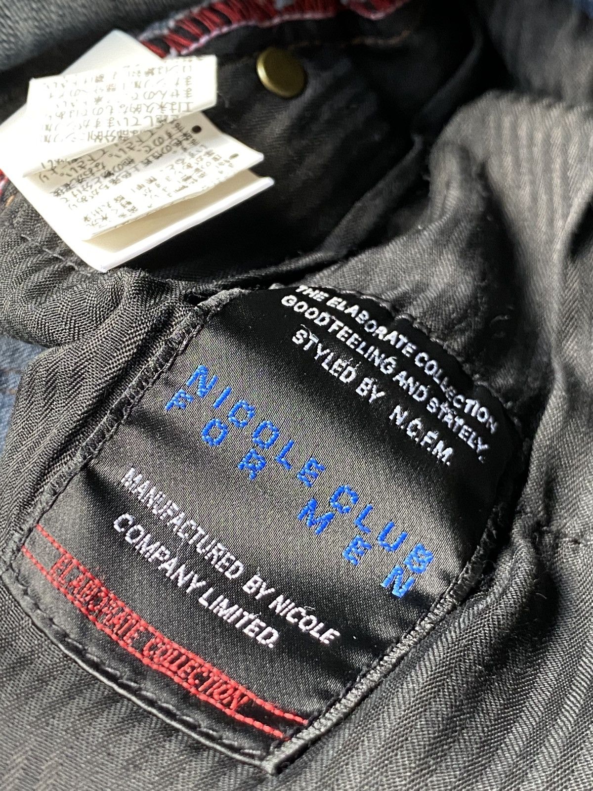 Japanese Brand NICOLE CLUB FOR MEN STUDDED INDIGO DENIM Size US 30 / EU 46 - 3 Thumbnail