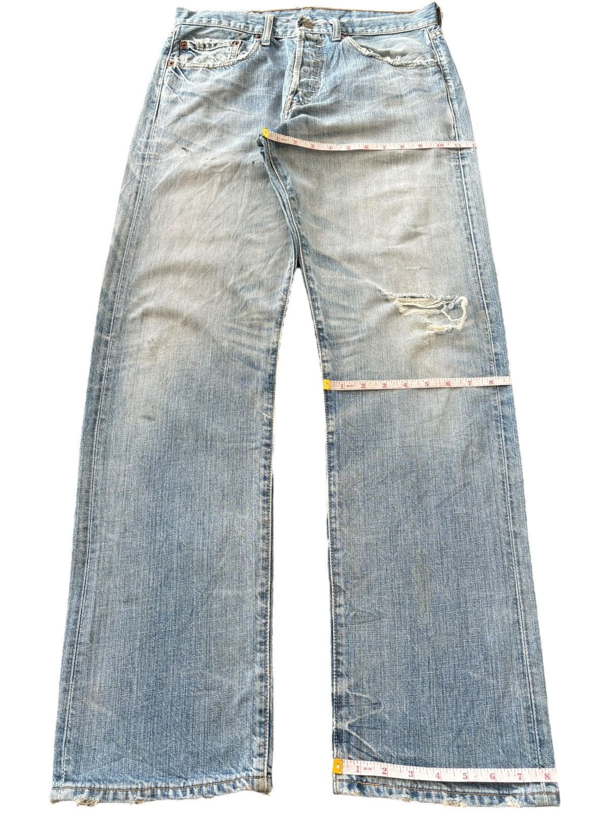 Levi's Vintage 90s Levis 501 Faded Wash Distress Baggy Jeans Size US 32 / EU 48 - 8 Thumbnail