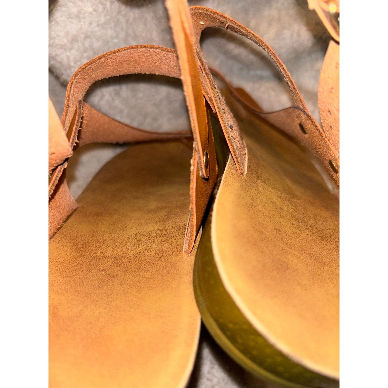 The Unbranded Brand Brown Leather Sandals Size 39/US 8.5 Size US 8.5 / IT 38.5 - 5 Thumbnail