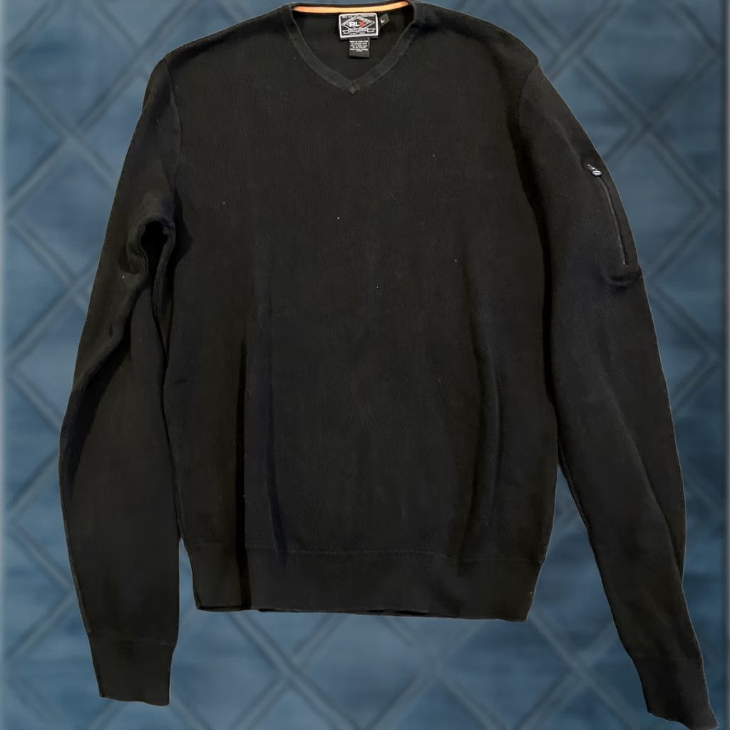 RLX Ralph Lauren Vintage RLX Ralph Lauren Black V Neck Sweater - Large - Size Size US L / EU 52-54 / 3 - 1 Thumbnail