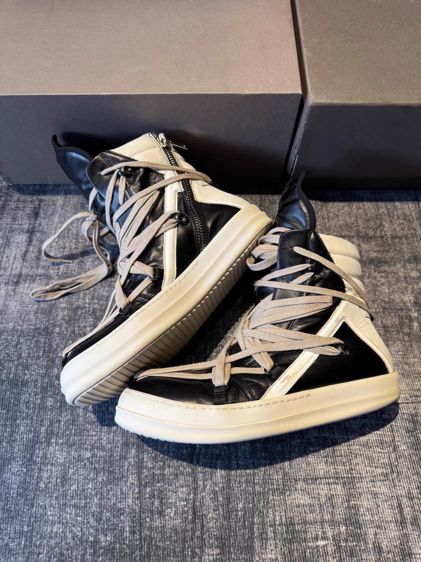Rick Owens Rick Owens Crazy Lace Triangle Sneakers Size US 8 / EU 41 - 3 Thumbnail