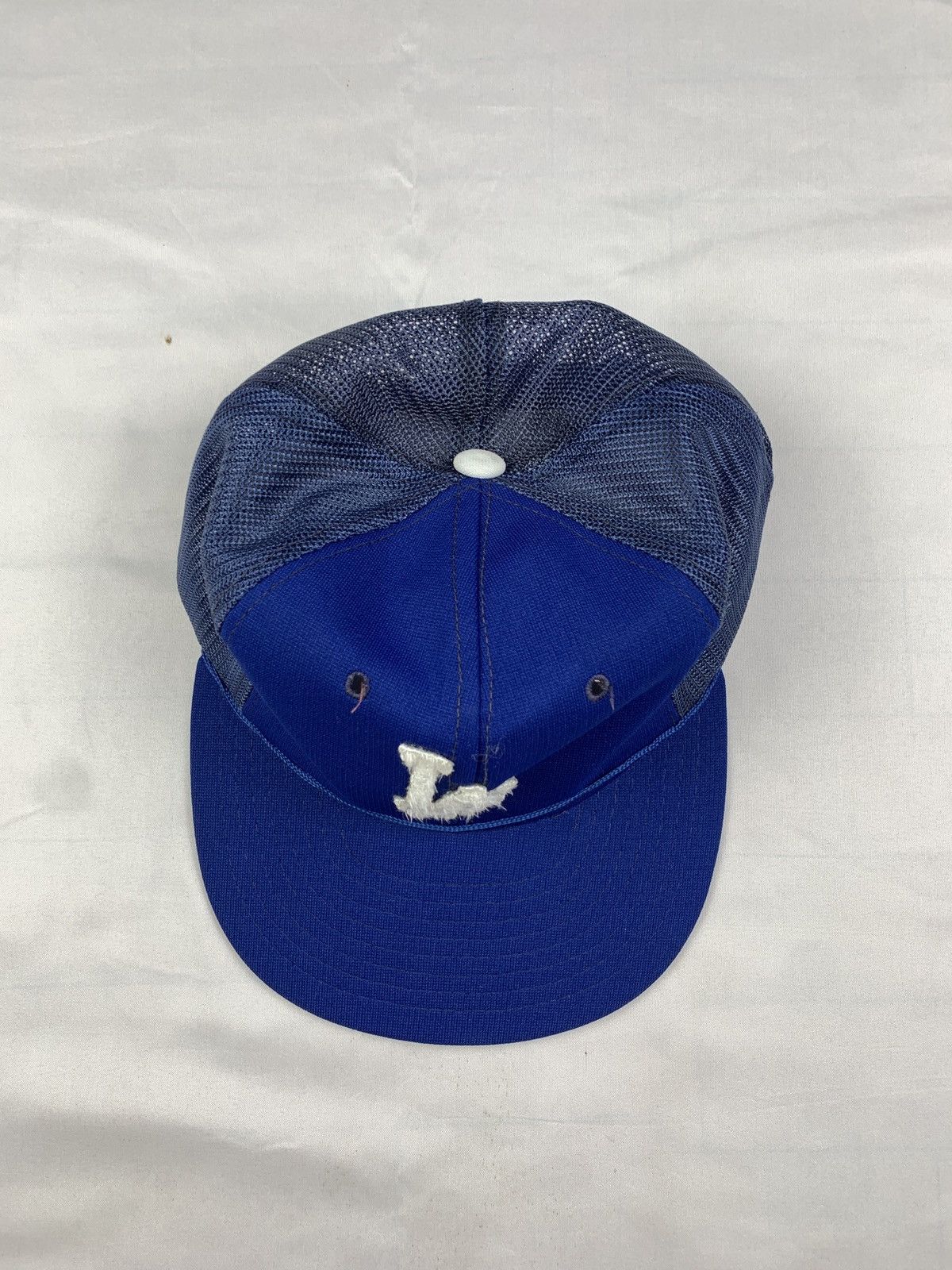 MLB 1990s MLB Los Angeles Dodgers Blue Rope Trucker Hat Size ONE SIZE - 6 Thumbnail
