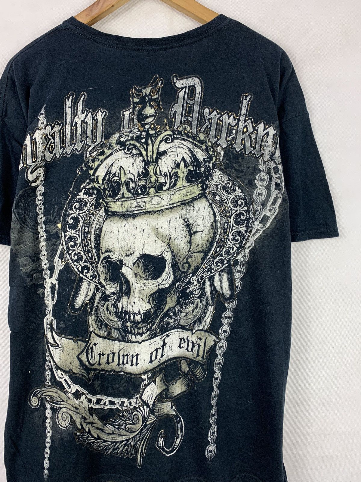 Other Rare! Crown of Evil Overprint Skulls Backhit Tee Size US XL / EU 56 / 4 - 3 Thumbnail