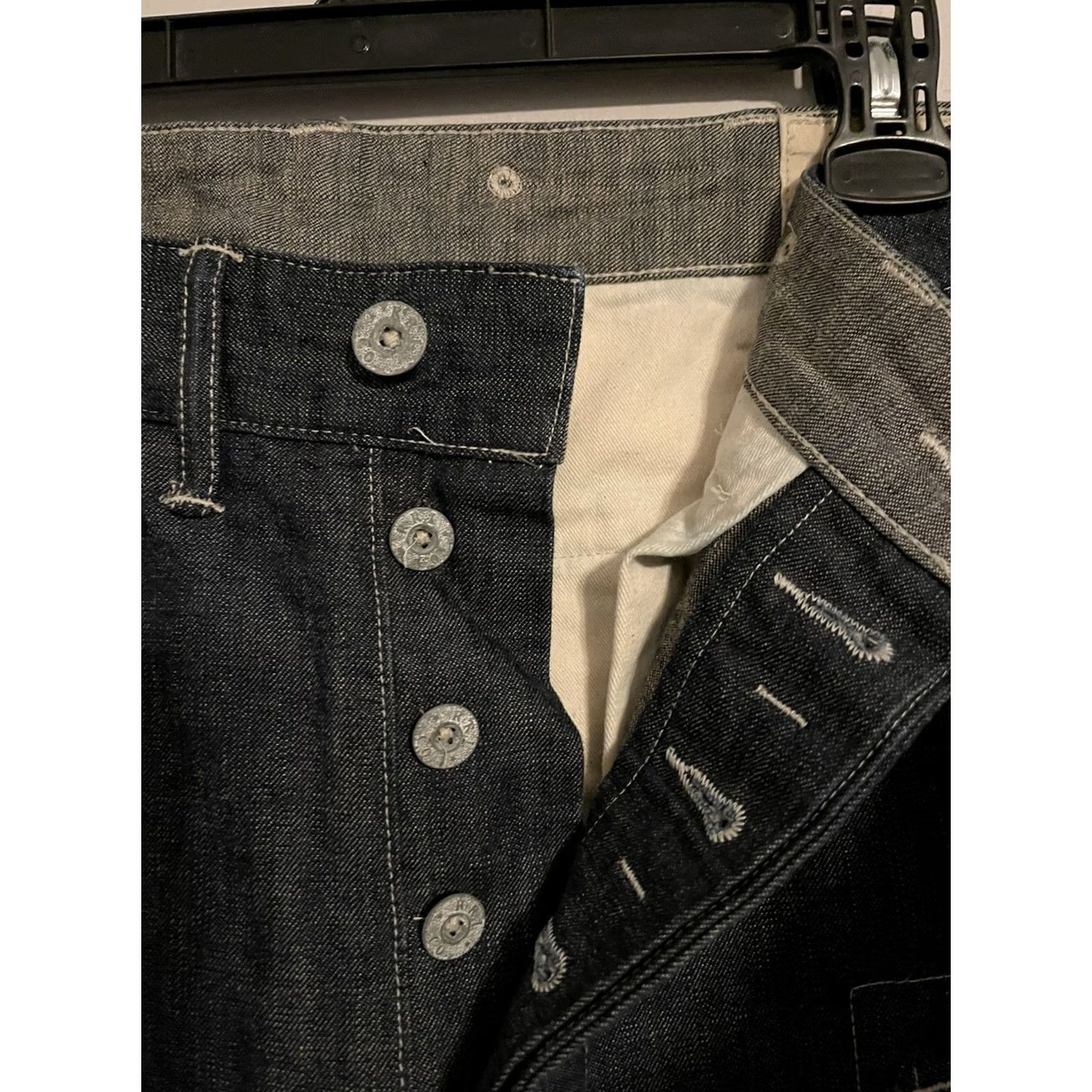 Denime RRL Ralph Lauren Denim Jeans WW2 Style Sanforized Cargo Button Fly Men's 31 Size US 31 - 3 Thumbnail