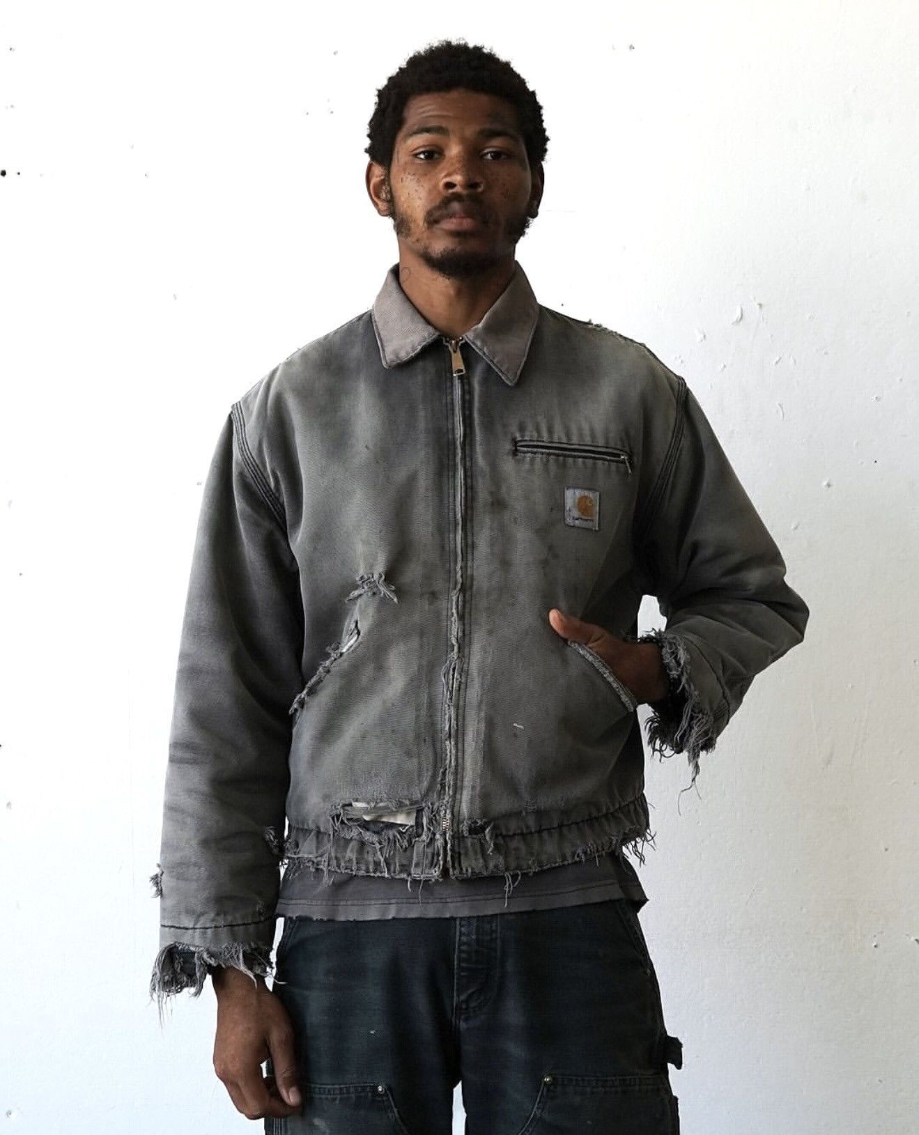Carhartt Vintage Carhartt Detroit Jacket - Smokey Grey Size US L / EU 52-54 / 3 - 2 Thumbnail