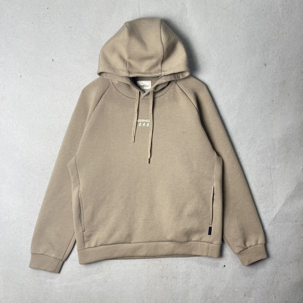 Gramicci Gramicci Minimal Logo Hoodie Beige Outdoor Streetwear Size US L / EU 52-54 / 3 - 1 Thumbnail