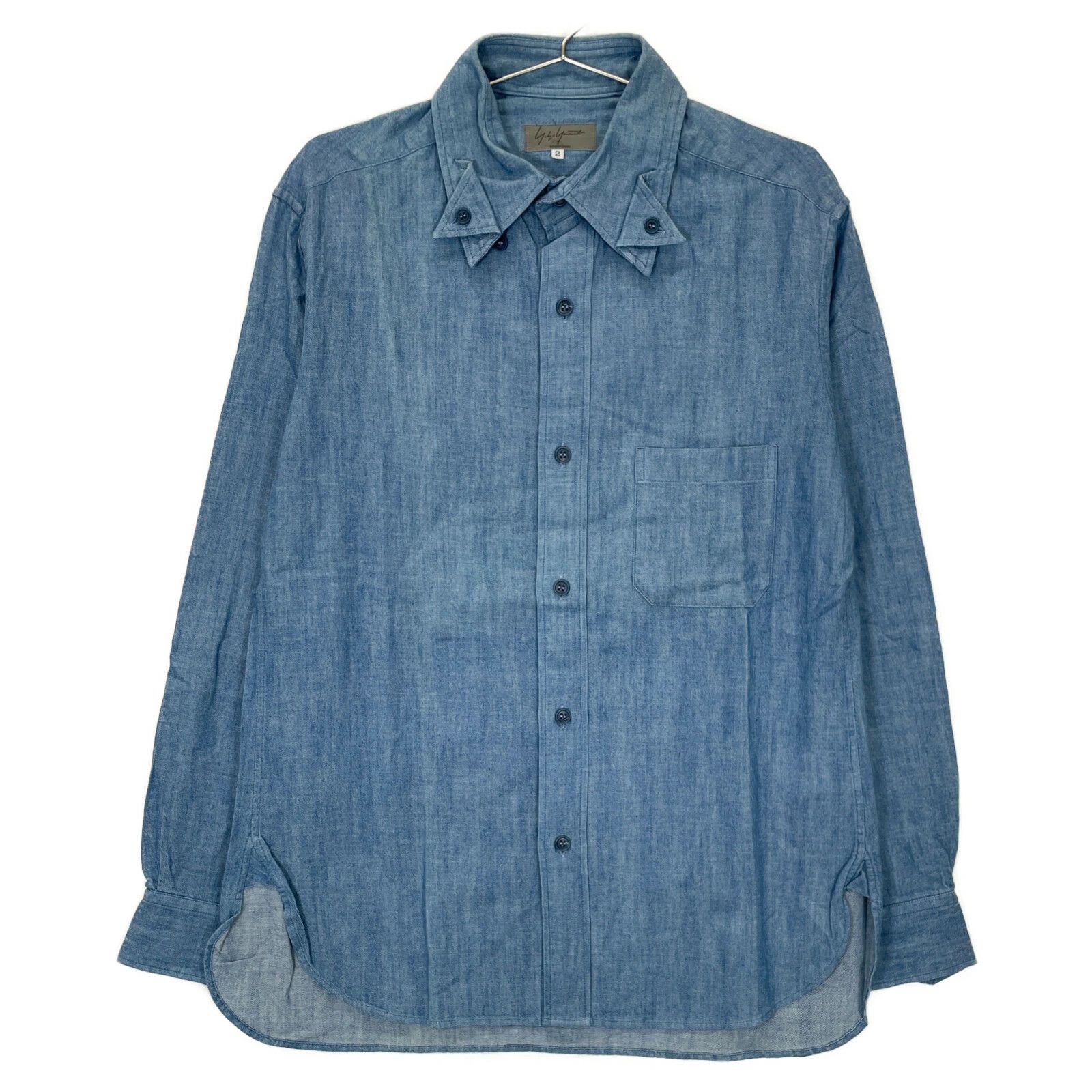 Yohji Yamamoto yohji yamamoto pour homme neck chambray shirt Size US M / EU 48-50 / 2 - 1 Thumbnail
