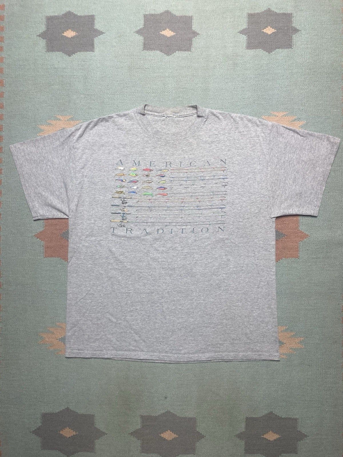 Vintage Vintage t shirt American tradition fishing poles fish XL Size US XL / EU 56 / 4 - 1 Thumbnail