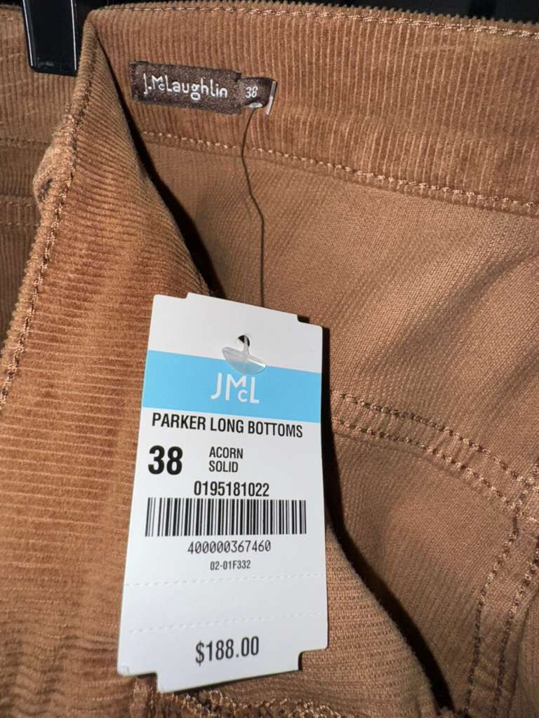 J.McLaughlin NWT J.McLaughlin Mens 38 Parker Corduroy Pants Acorn Brown Size US 38 / EU 54 - 3 Thumbnail