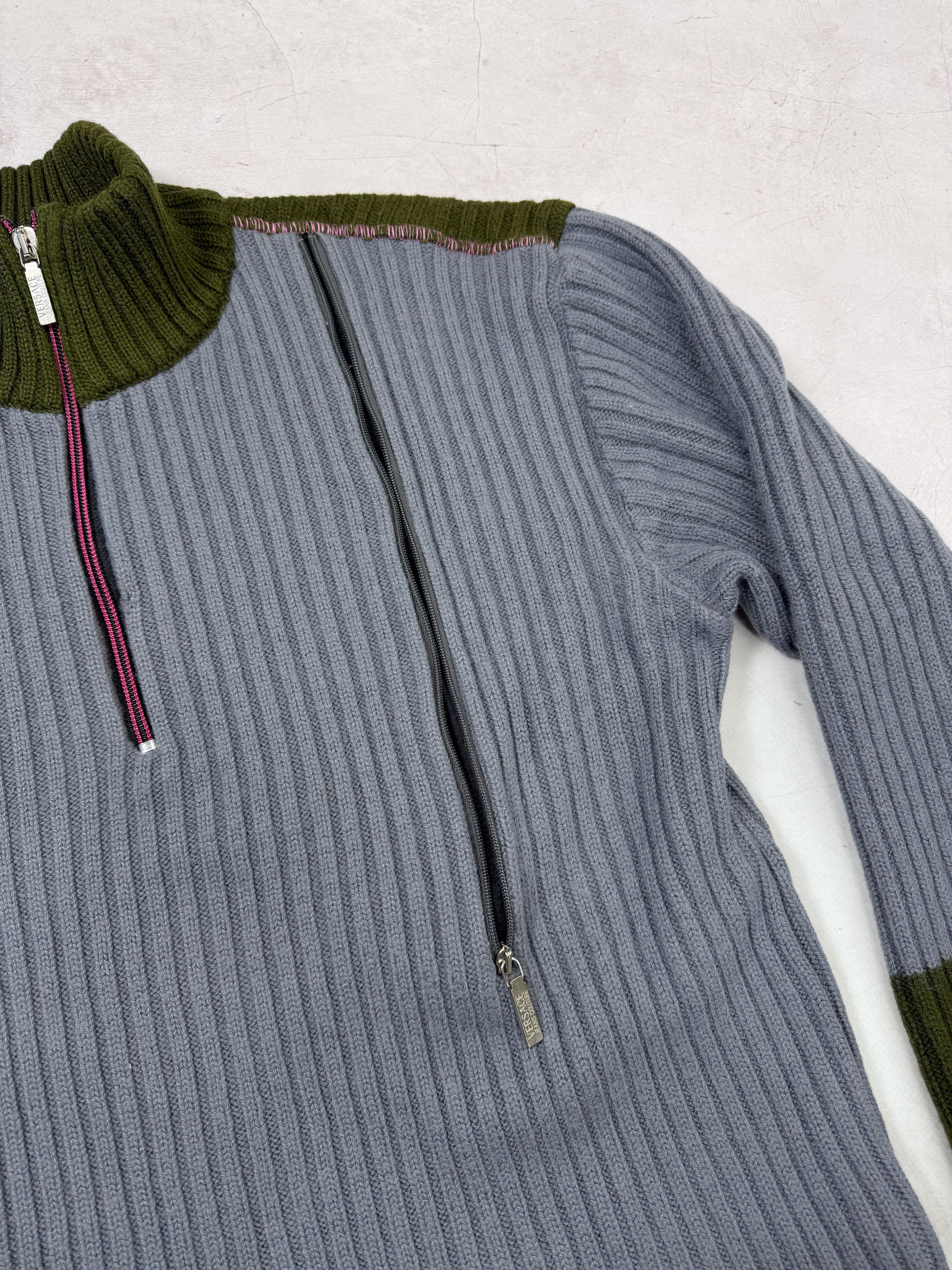 Versace Jeans Couture Vintage Versace Jeans Couture Sweater Pullover 1/4 zip Size XL / US 12-14 / IT 48-50 - 13 Thumbnail