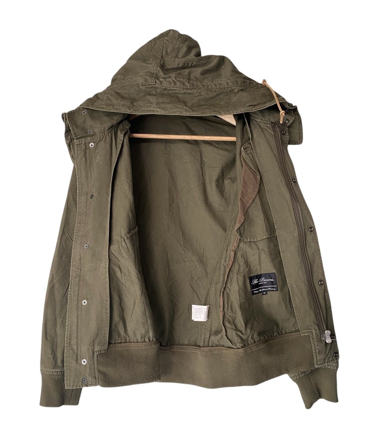 Beams Plus Rare THE BEAMS Double Collar Hoodie Jacket Zipper Size US M / EU 48-50 / 2 - 11 Thumbnail