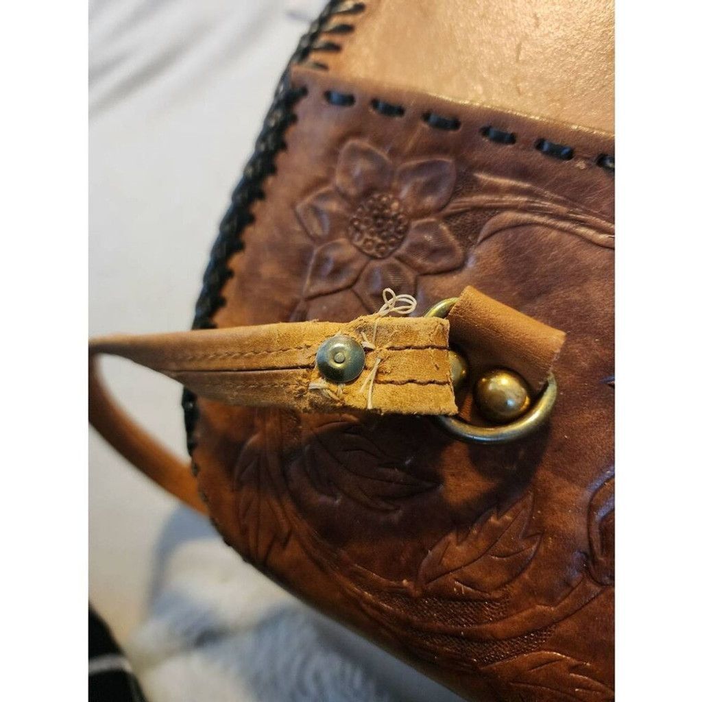Other Vintage tooled Leather Hand Bag Size ONE SIZE - 7 Thumbnail