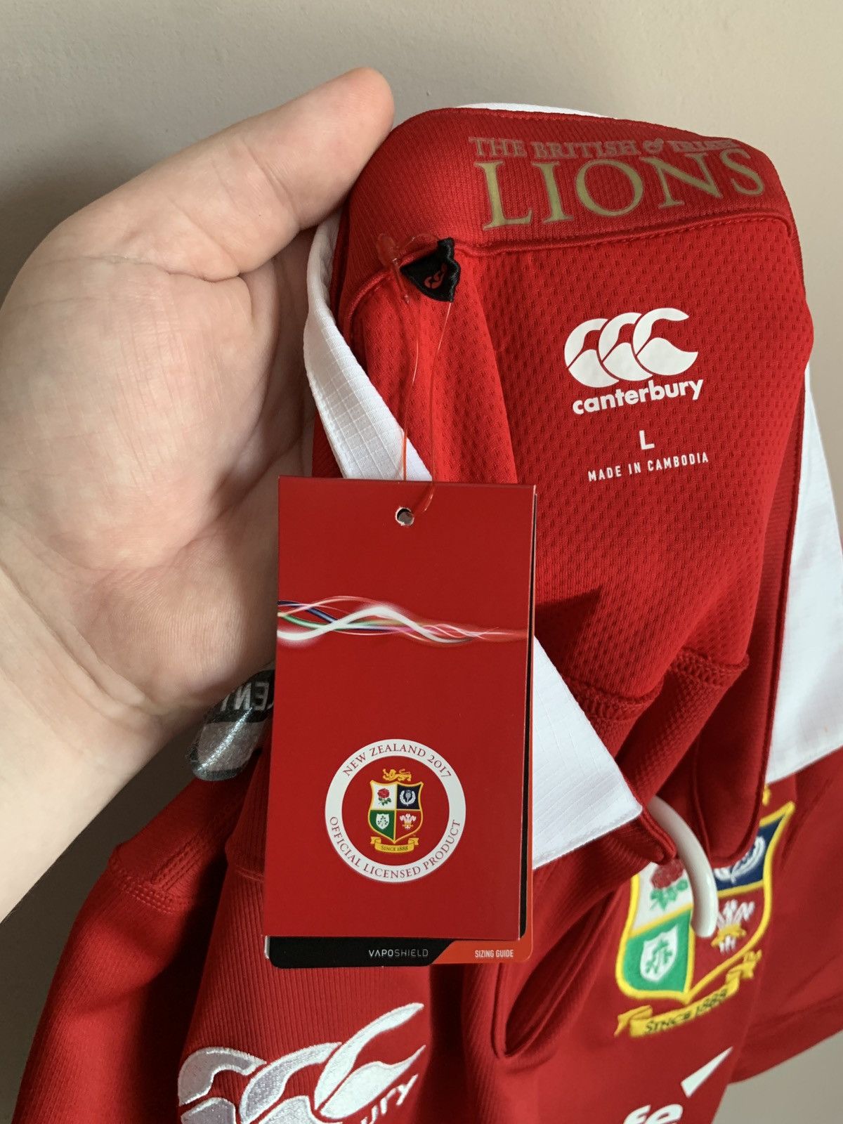 Canterbury of New Zealand British and Irish Lions 2017 Rugby Union Shirt Canterbury L Size US L / EU 52-54 / 3 - 9 Thumbnail