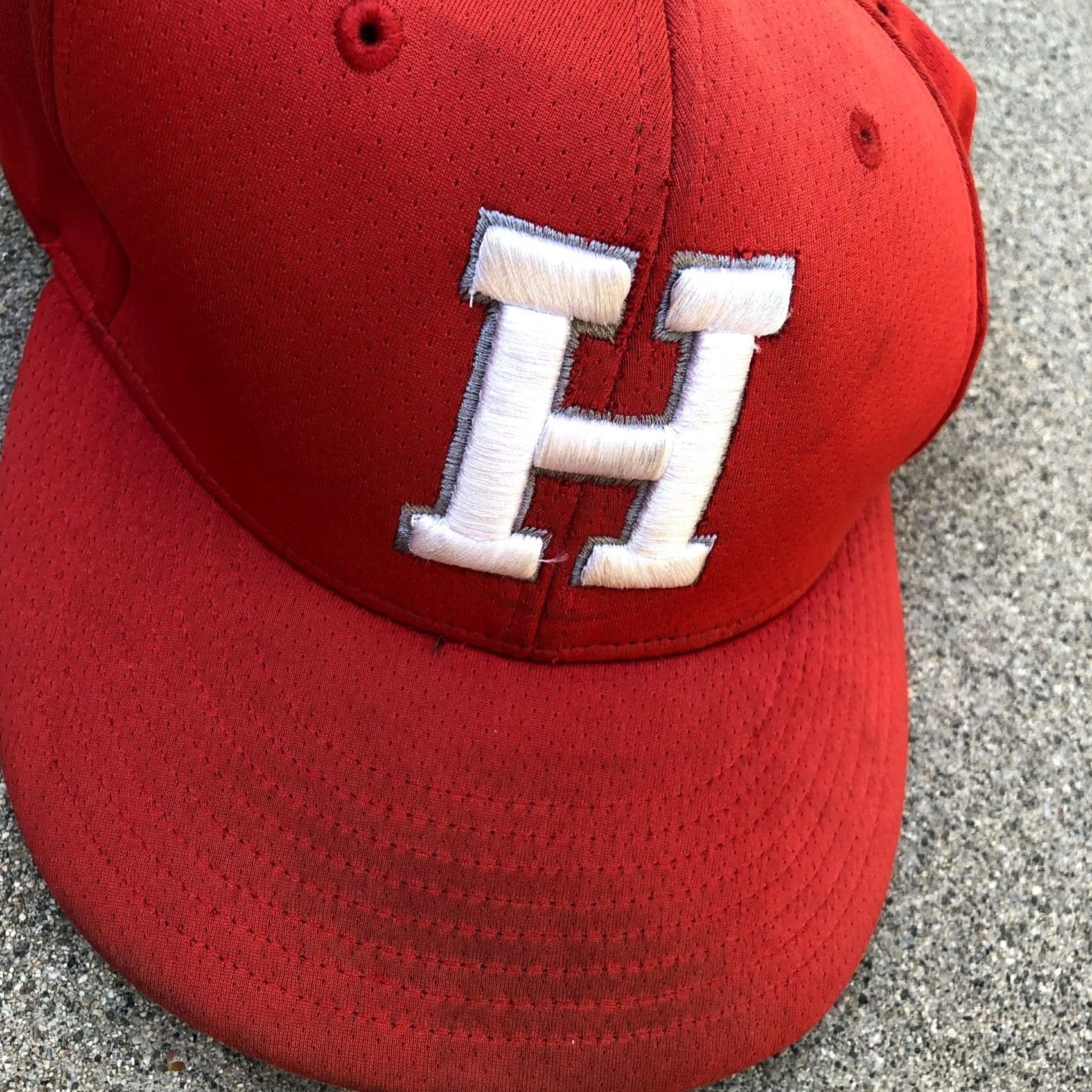 Vintage RICHARDSON H Logo Fitted Hat Men's LG/XL Red Embroidered Cap Size ONE SIZE - 2 Thumbnail