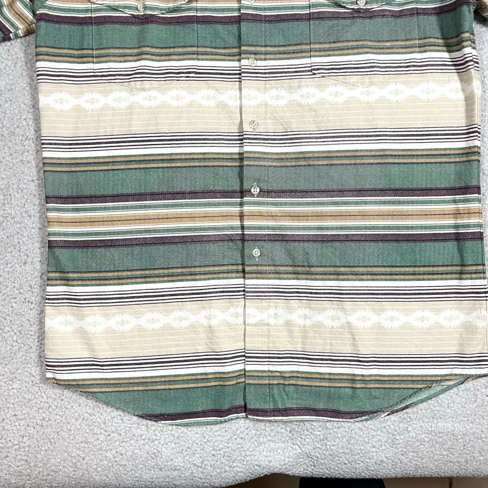 Roper Vintage Roper Shirt Mens L Western Aztec Stripe Cowboy Short Sleeve Button Down Size US L / EU 52-54 / 3 - 6 Thumbnail