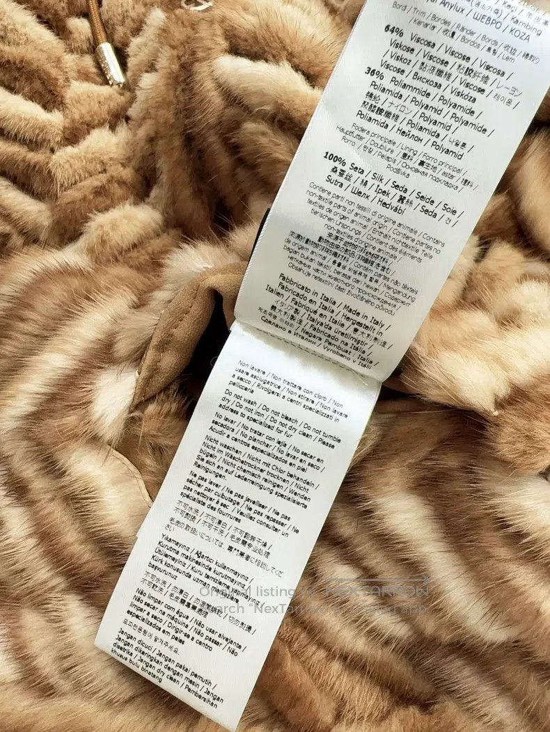 Fendi Fendi Brown and khaki color V-neck fur-trimmed coat Size XXS / US 00 / IT 34 - 7 Thumbnail