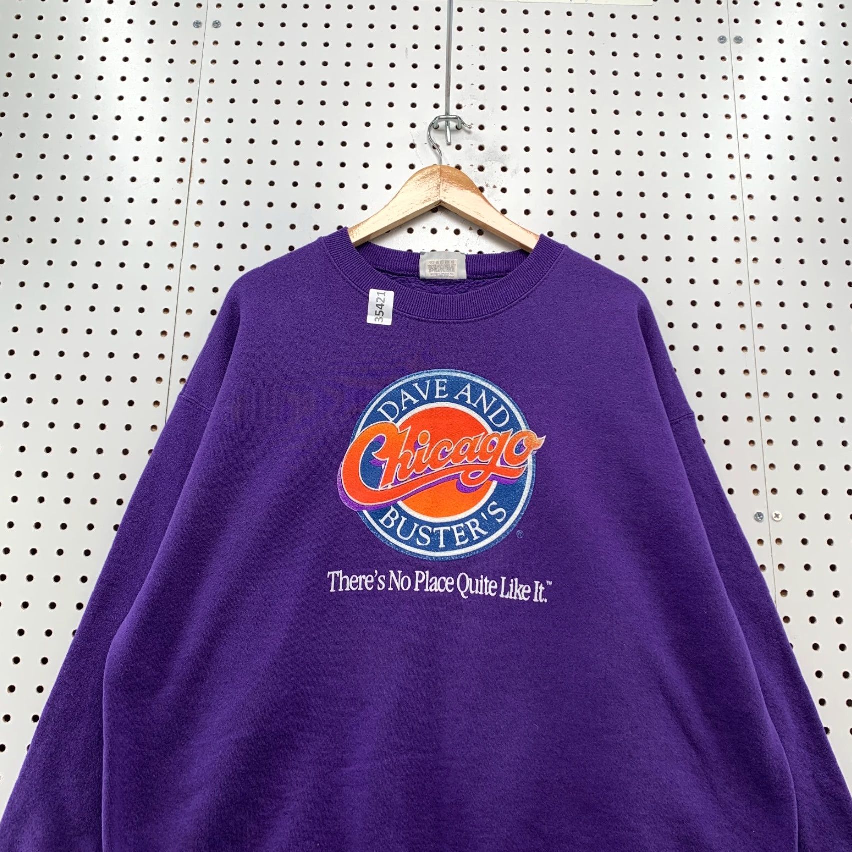 Lee VINTAGE Lee Crewneck Sweatshirt Mens XL Purple 90s USA Dave & Busters Chicago Pullover Size US XL / EU 56 / 4 - 4 Thumbnail