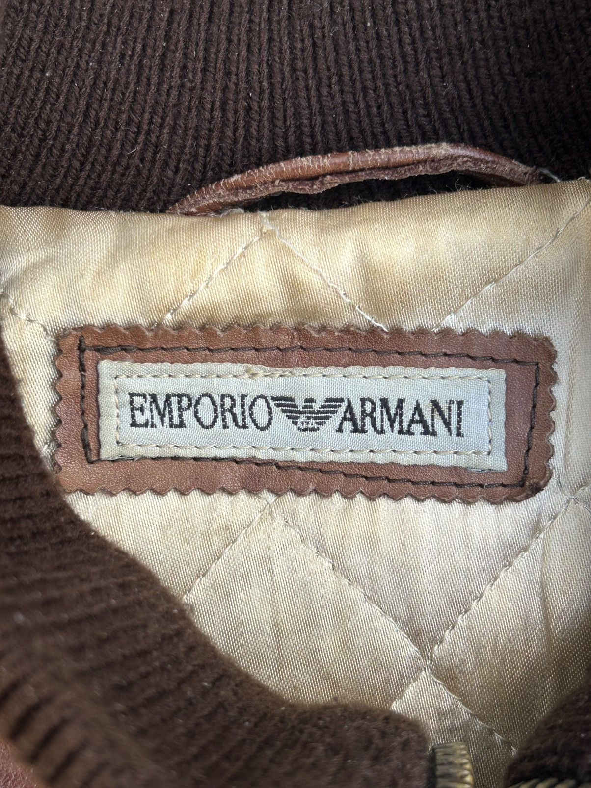 Emporio Armani Emporio Armani 80s Leather military jacket navy tanker Size US M / EU 48-50 / 2 - 6 Thumbnail