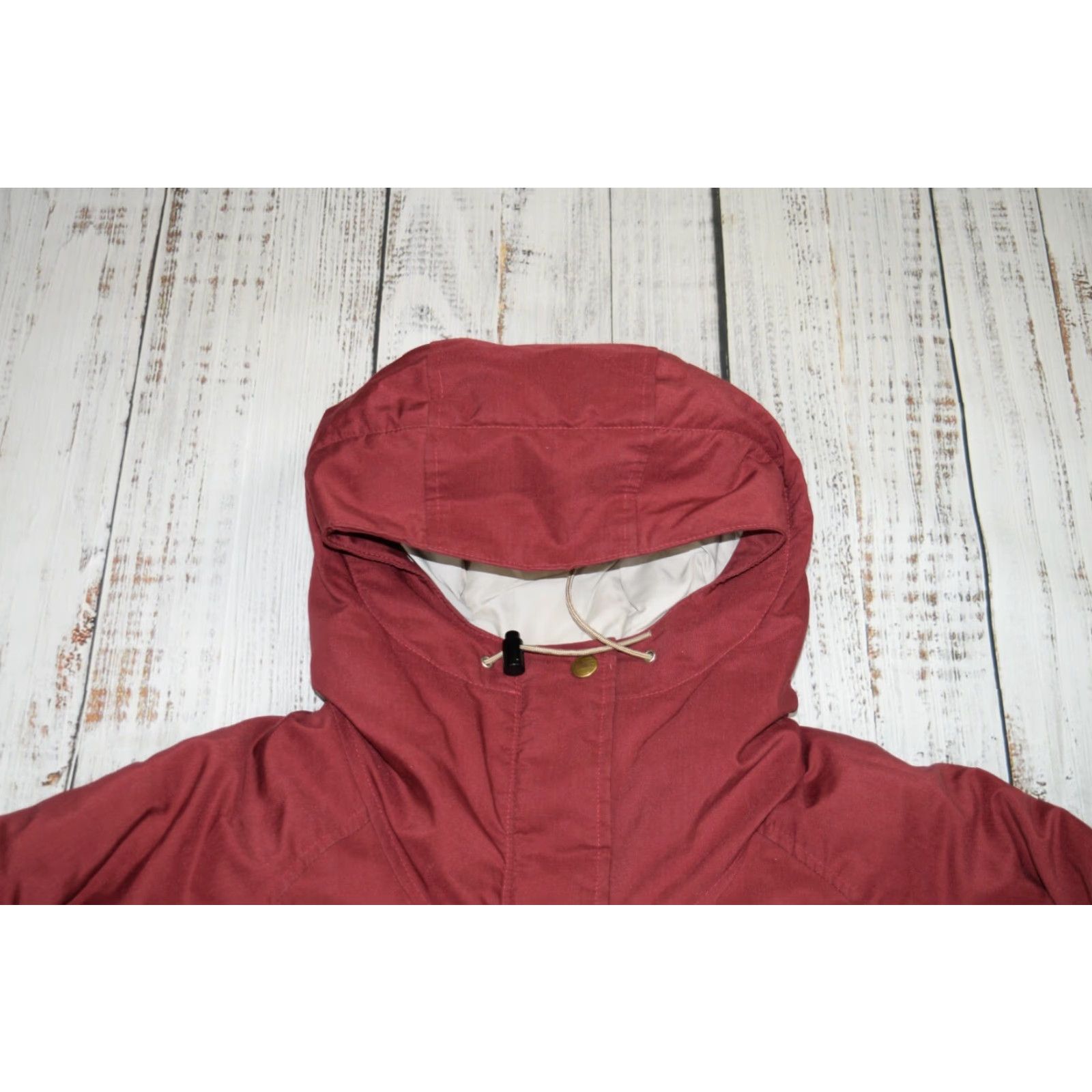 Vintage VINTAGE L.L. Bean MAROON RED NORTHWOODS LADIES PARKA JACKET Coat Parka Womens M Hiking 80s USA DACRON SNAPS Zipper Drawstring Size M / US 6-8 / IT 42-44 - 3 Thumbnail