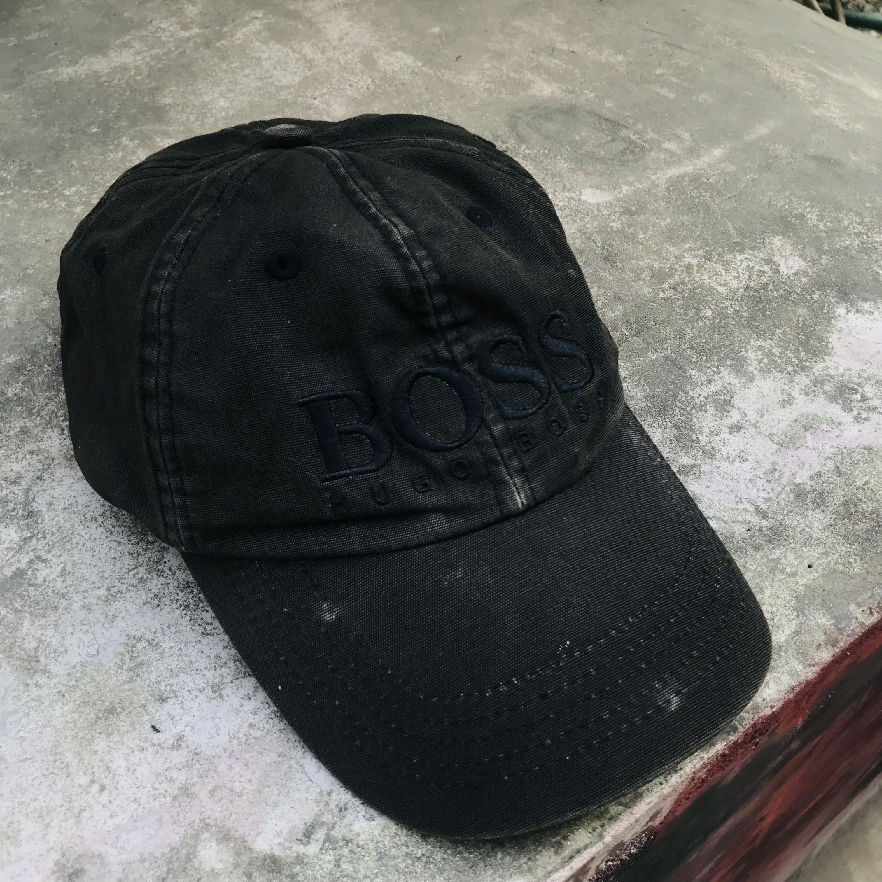Hugo Boss × Vintage Vintage Hugo Boss Distressed Cap Size ONE SIZE - 1 Thumbnail