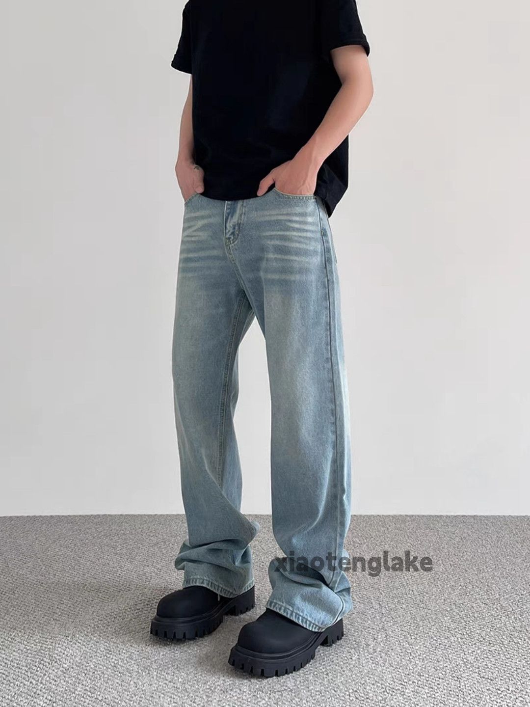Jean × Vintage washed faded cleanfit yuppie loose y2k baggy jeans Size US 32 / EU 48 - 1 Thumbnail