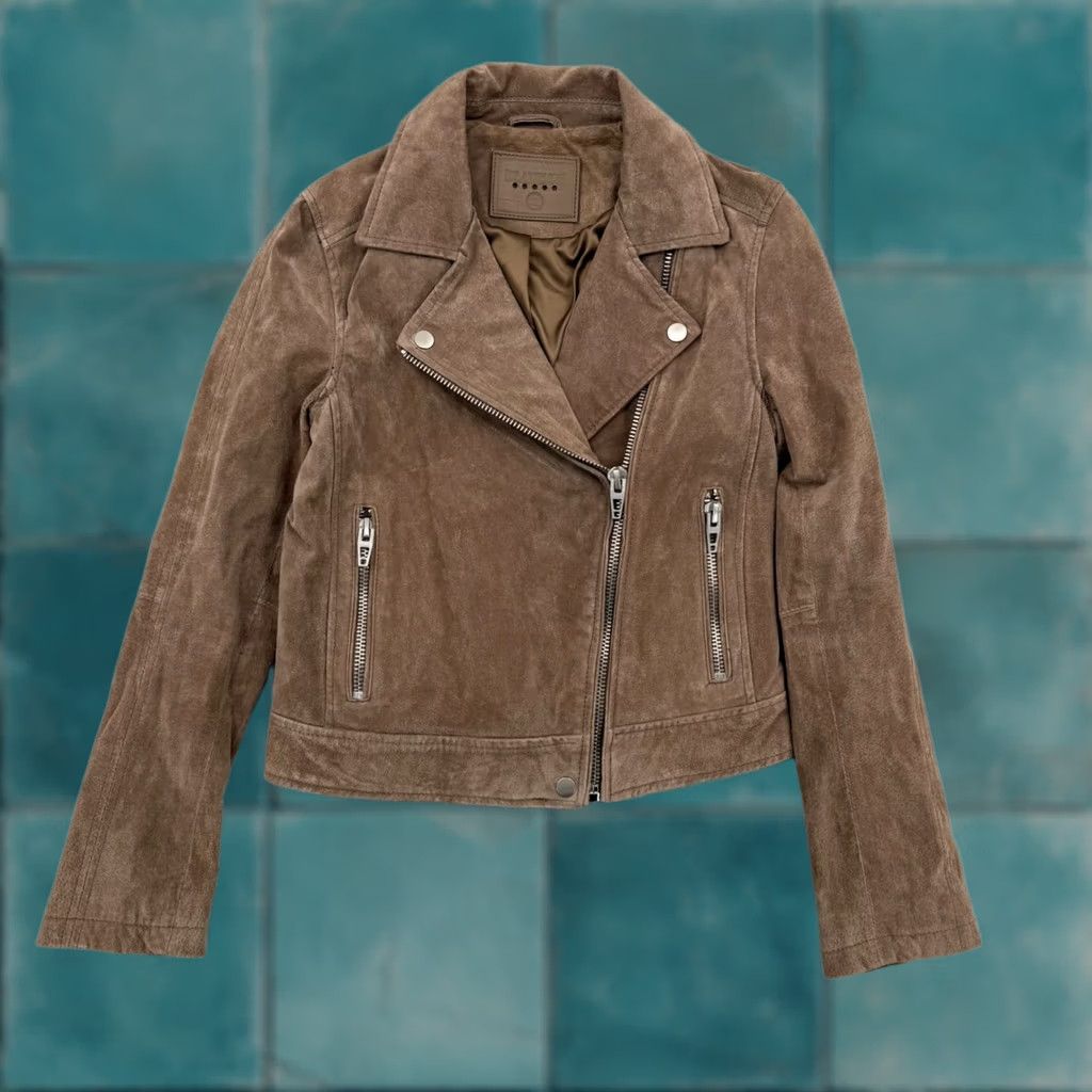 Vintage BLANKNYC Brown Suede Moto Jacket Womens Leather Biker Zip Coat XS``` Size XS / US 0-2 / IT 36-38 - 1 Thumbnail