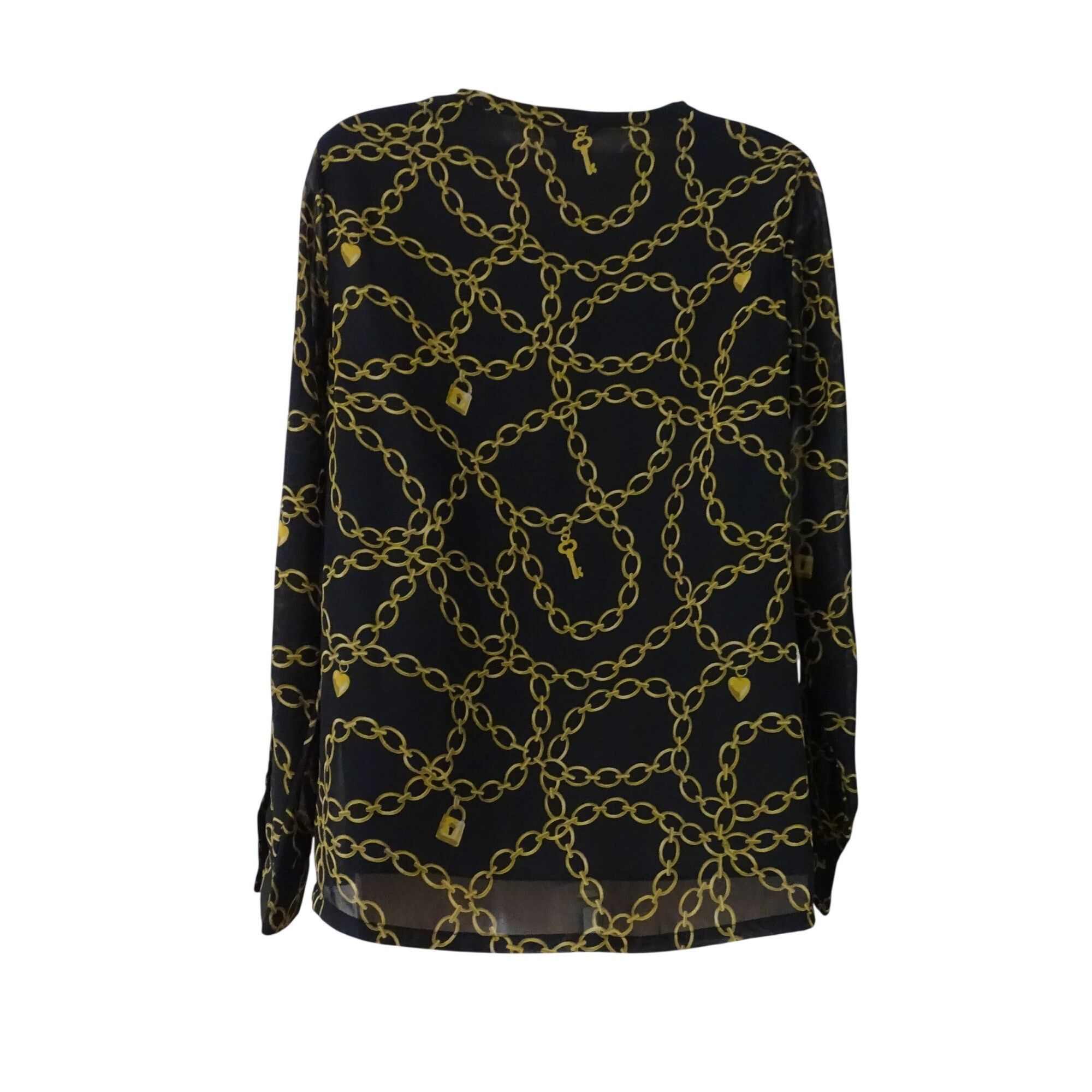 Banana Republic Banana Republic Women Black Long Sleeve Sheer Blouse size XS Size XS / US 0-2 / IT 36-38 - 4 Thumbnail