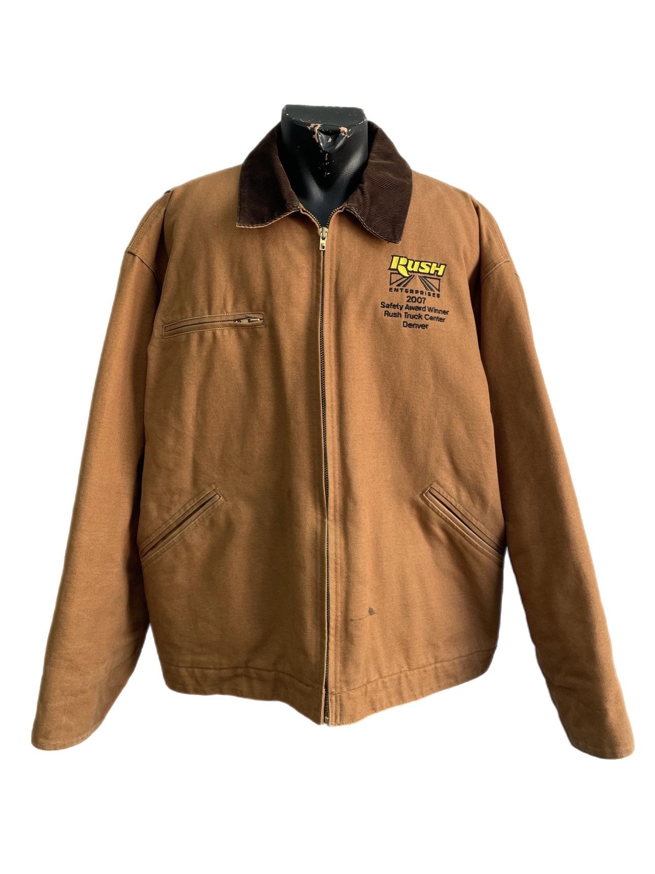 Carhartt Corner Stone Brown Workwear Jacket carhartt Embroidered y2k Size US L / EU 52-54 / 3 - 1 Thumbnail