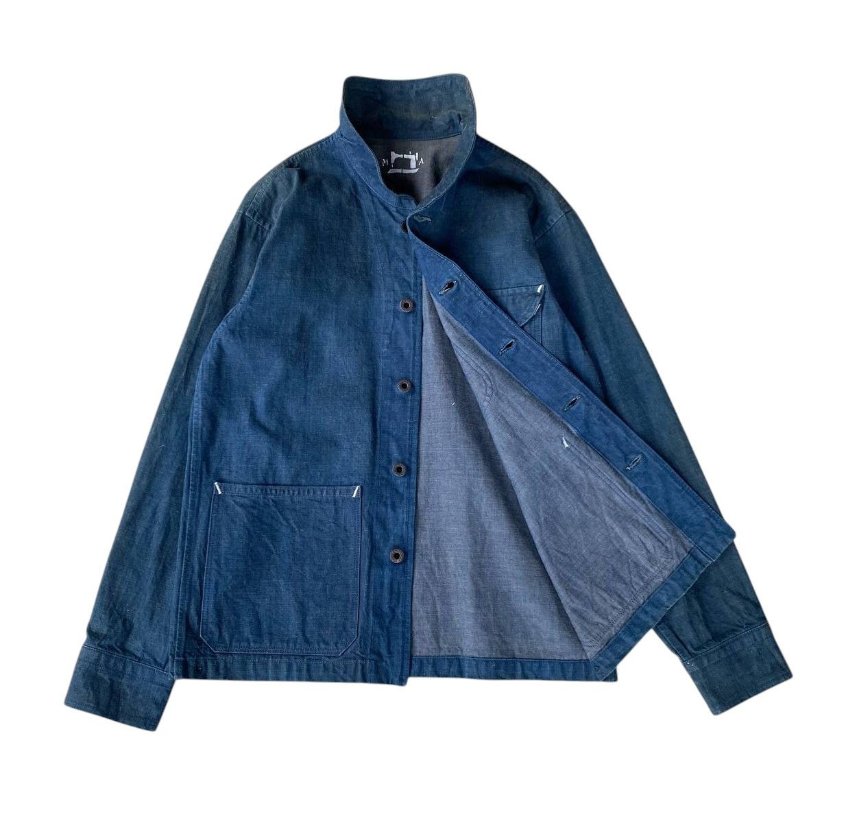 Vintage Vintage 40s-60s Shawl Collar French Blue Chore Denim Jacket Size US L / EU 52-54 / 3 - 2 Thumbnail