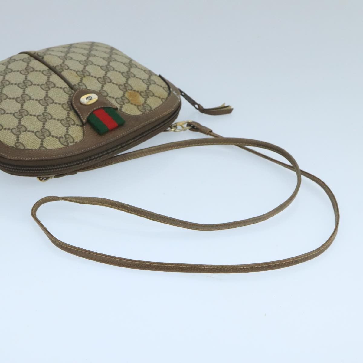 Gucci GUCCI GG Supreme Web Sherry Line Shoulder Bag Beige 904 02 Size ONE SIZE - 7 Thumbnail