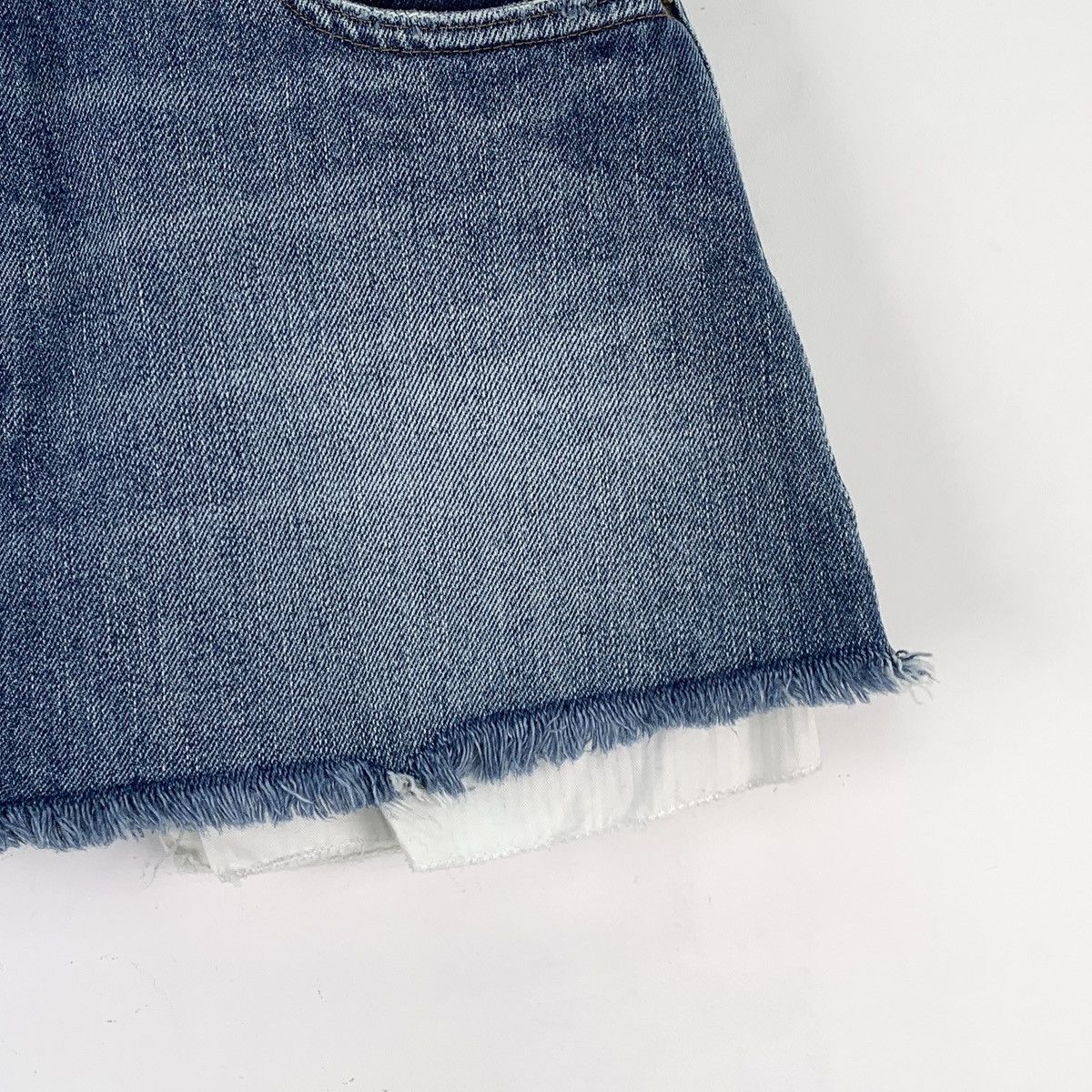Miu Miu Miu Miu Blue Washed Logo Embroidered Denim Skirt K26WX Size 30" / US 8 / IT 44 - 4 Thumbnail
