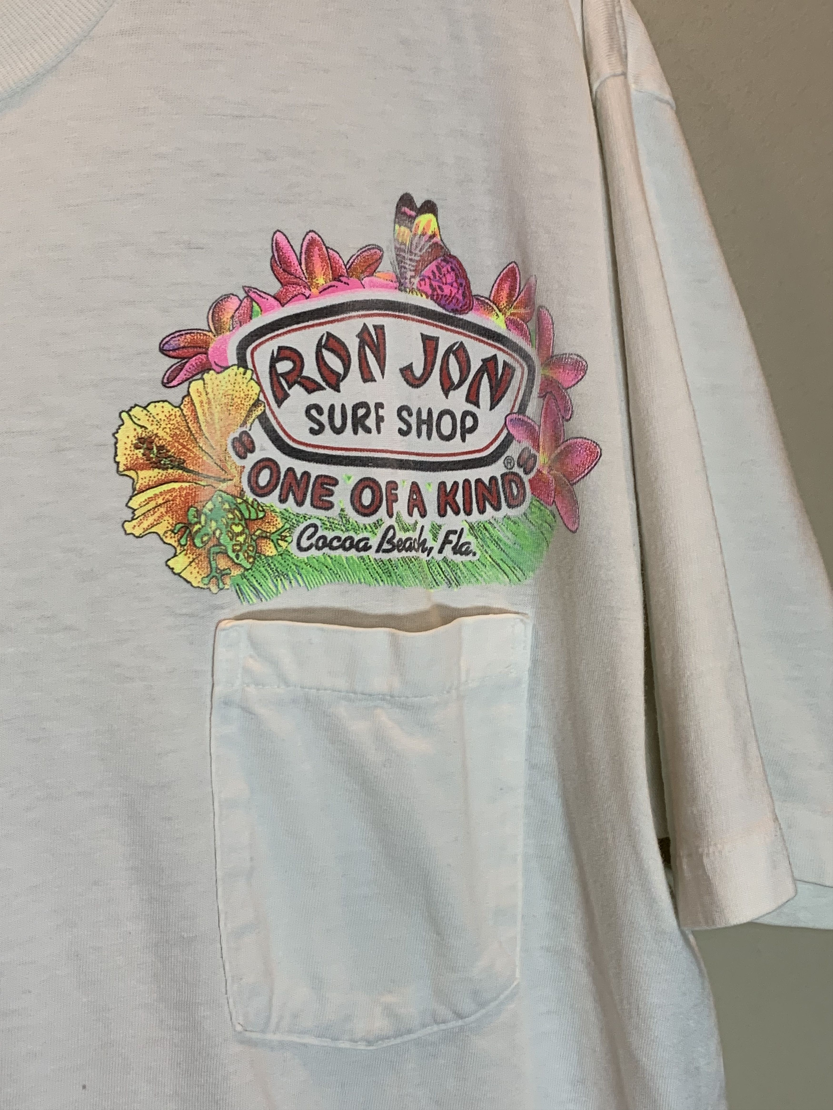 Ron Jon Surf Shop *RARE* Vintage 80s Ron Jon Surf Shop Single Stitch T-Shirt Size US XL / EU 56 / 4 - 6 Thumbnail