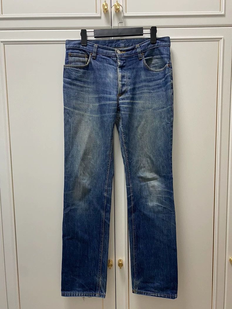 Helmut Lang HELMUT LANG size31 Cat's eye wash blue jeans Size US 31 - 1 Thumbnail