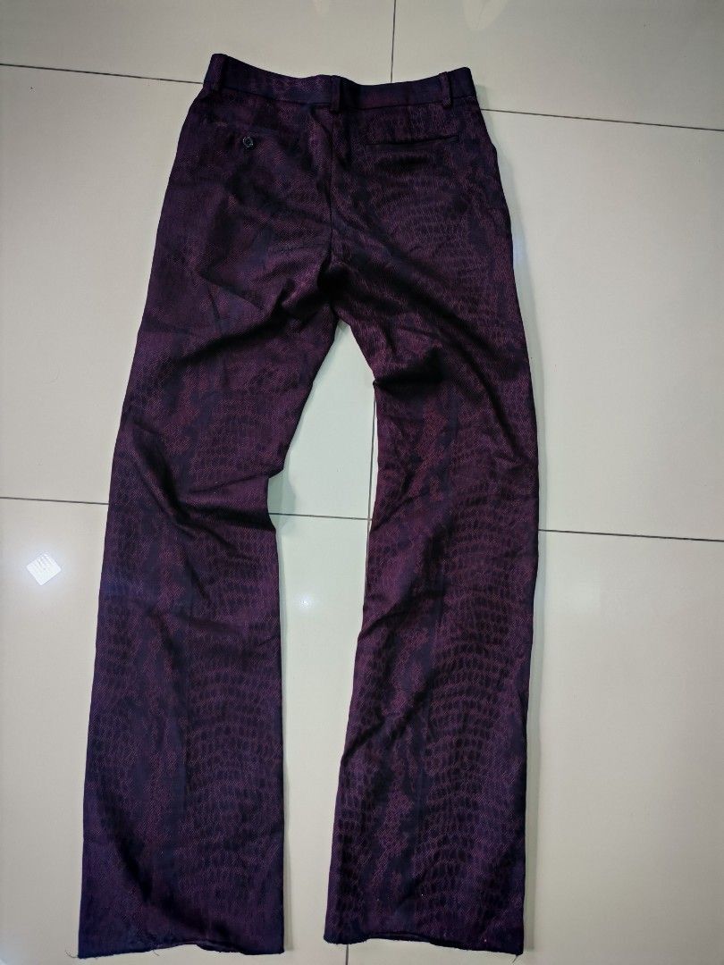 Tornado Mart Tornado Mart Red Typhon Jacquard Flare Pants Size US 30 / EU 46 - 7 Thumbnail