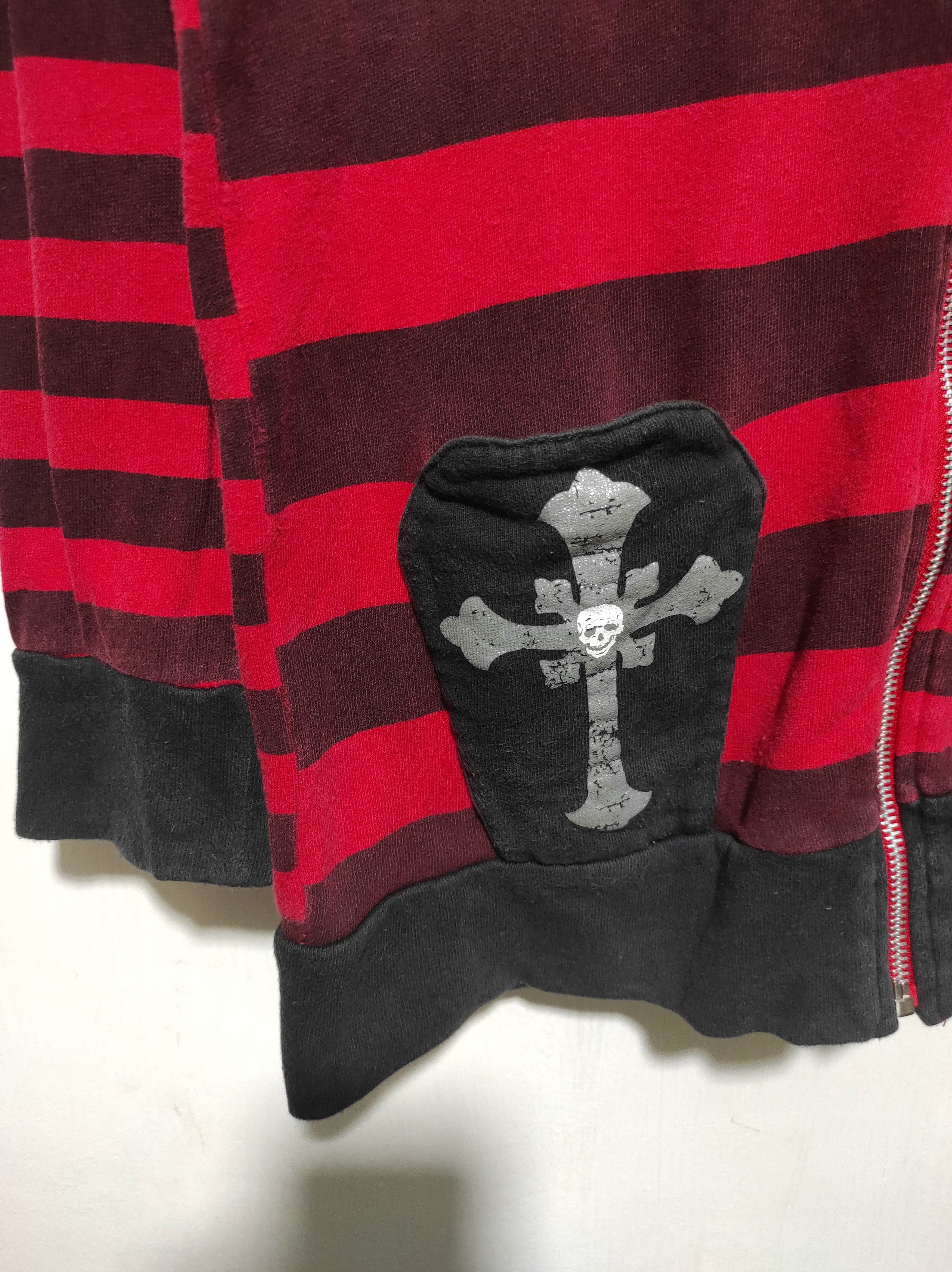 If Six Was Nine Head Punk Stripe Skull Zip Fur Hoodie Ifsixwasnine Lgb Style Size US S / EU 44-46 / 1 - 8 Thumbnail