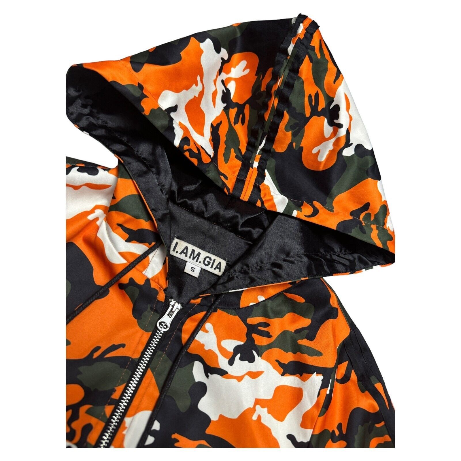 I.AM.GIA I AM GIA Luxury Designer Streetwear Orange Camo Jacket Size S / US 4 / IT 40 - 2 Thumbnail