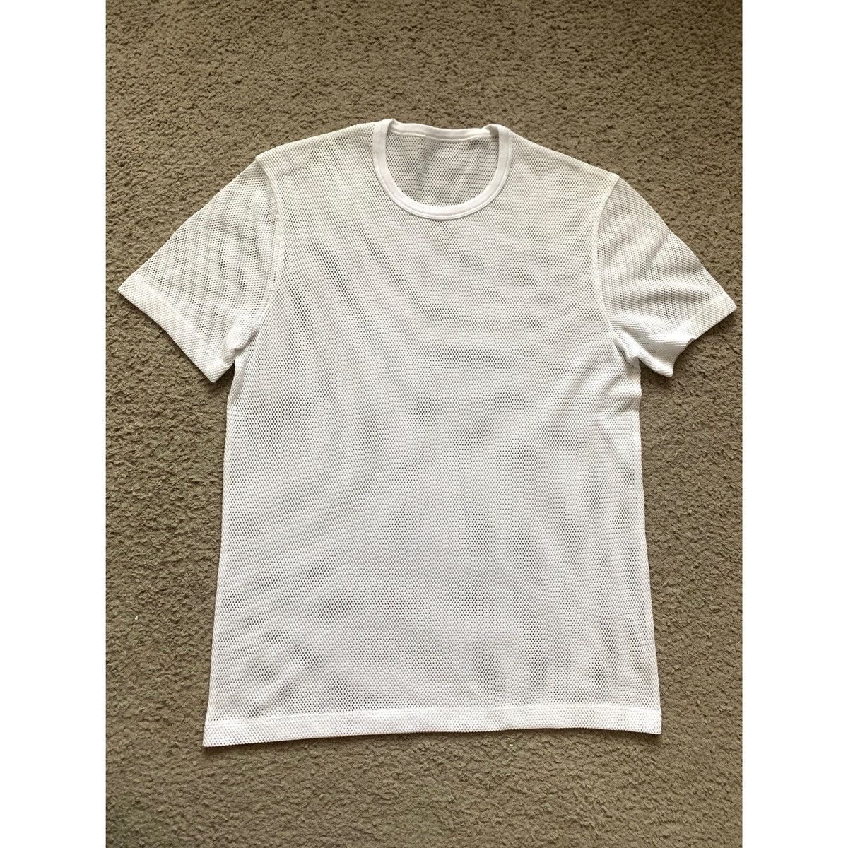 Helmut Lang HELMUT LANG WHITE LOGO MESH TOP Size US M / EU 48-50 / 2 - 22 Thumbnail