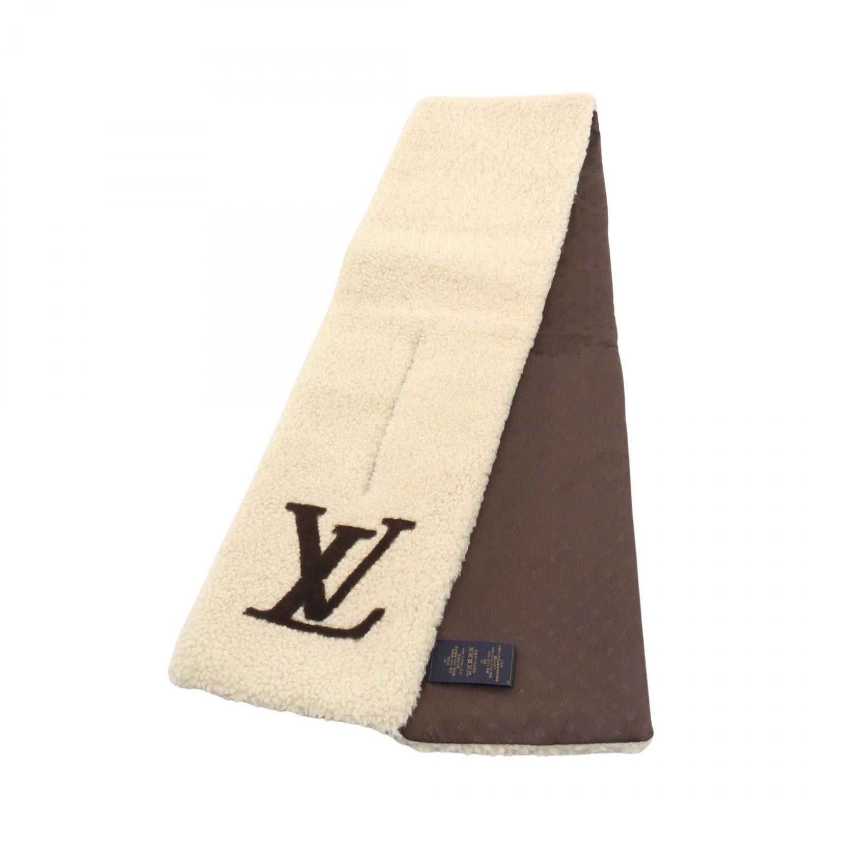 Louis Vuitton Louis Vuitton Louis Vuitton Echarpe Ski Silk Shearling Scarf Textile Scarf M79229 DUTY FREE for USA Size ONE SIZE - 1 Thumbnail
