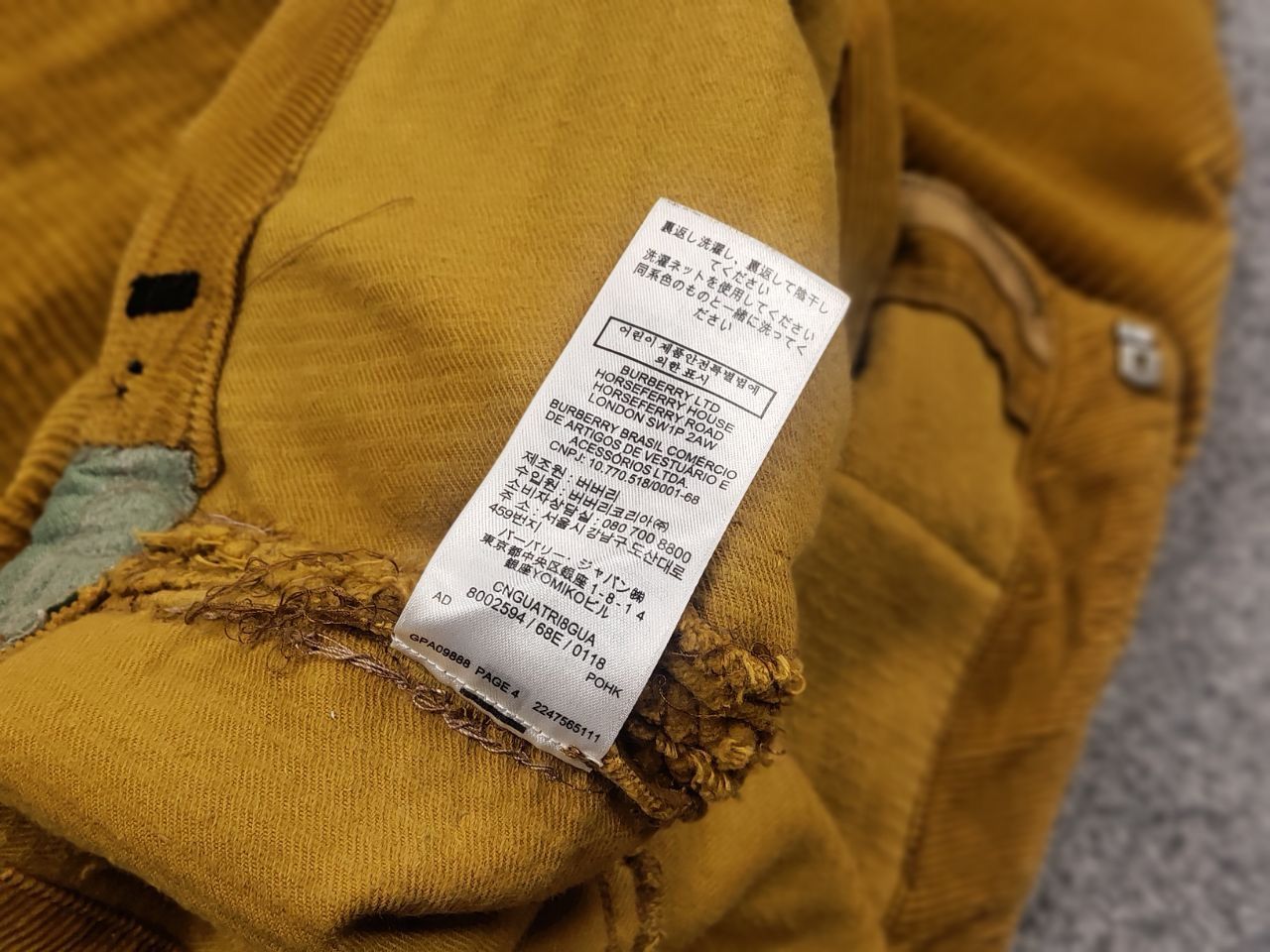 Burberry Burberry Yellow Corduroy Trousers Patch Pockets Baggy Pants Size 30" / US 8 / IT 44 - 18 Thumbnail