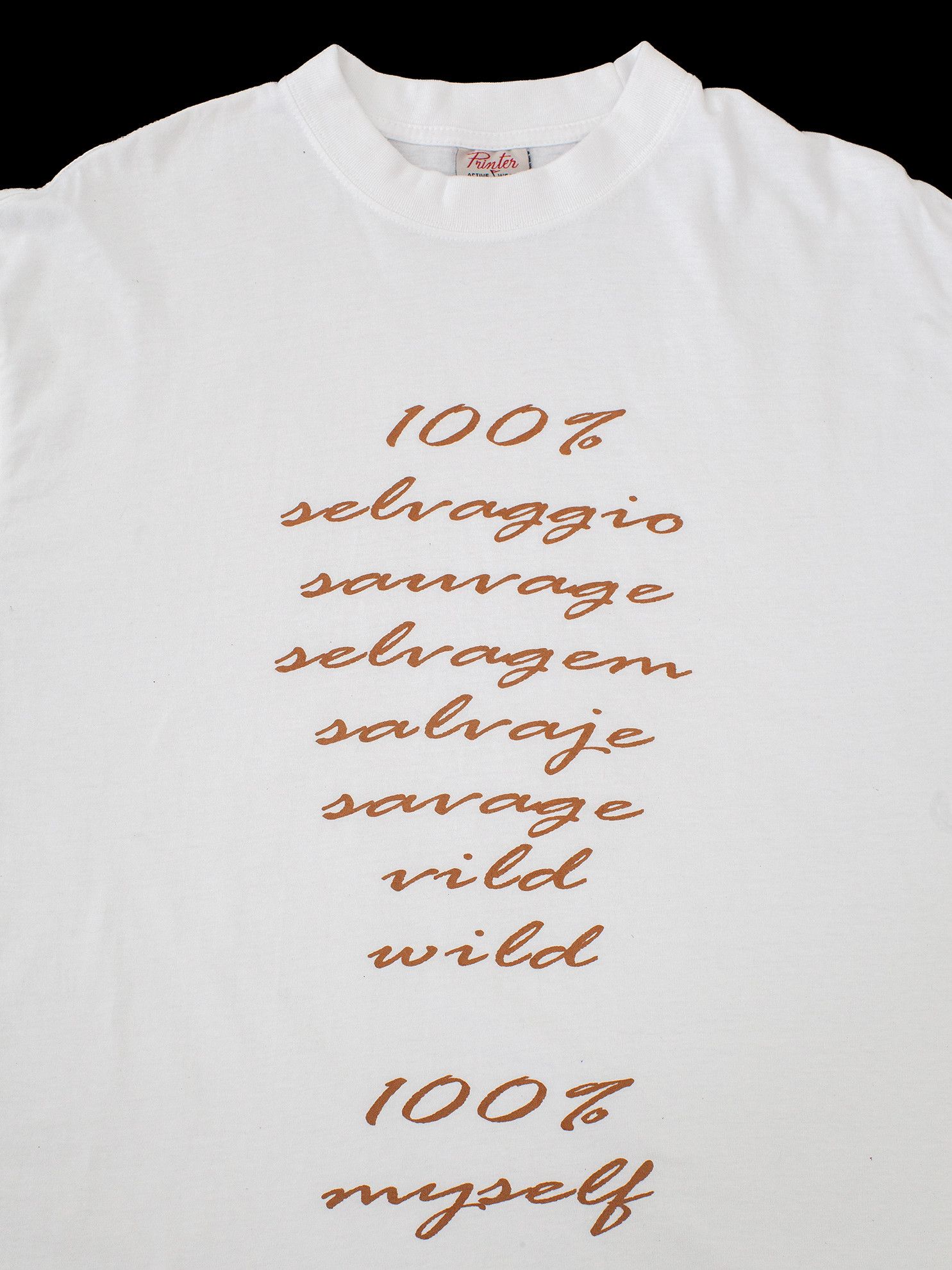 Vintage Vintage 90s 100% Myself Motivational Quotes T-Shirt Size US XL / EU 56 / 4 - 4 Thumbnail