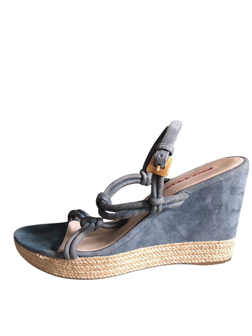Prada PRADA Suede Strappy Knot Espadrille Wedge Sandals EU 41 Size US 11 / IT 41 - 1 Thumbnail