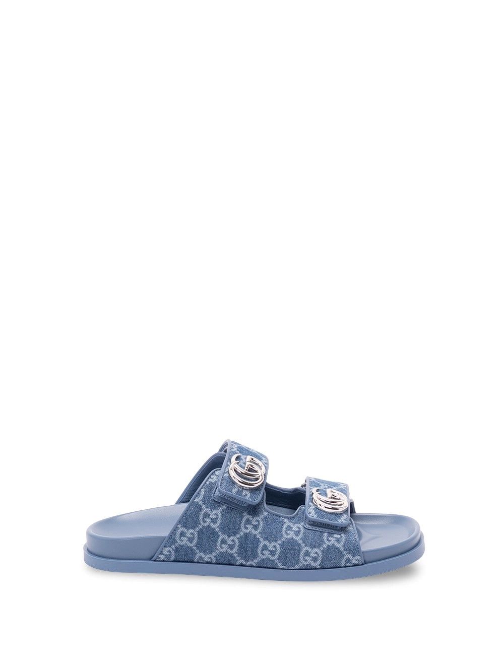 Gucci `Marmont` Denim Slides With `GG` Size US 7 / IT 37 - 1 Thumbnail