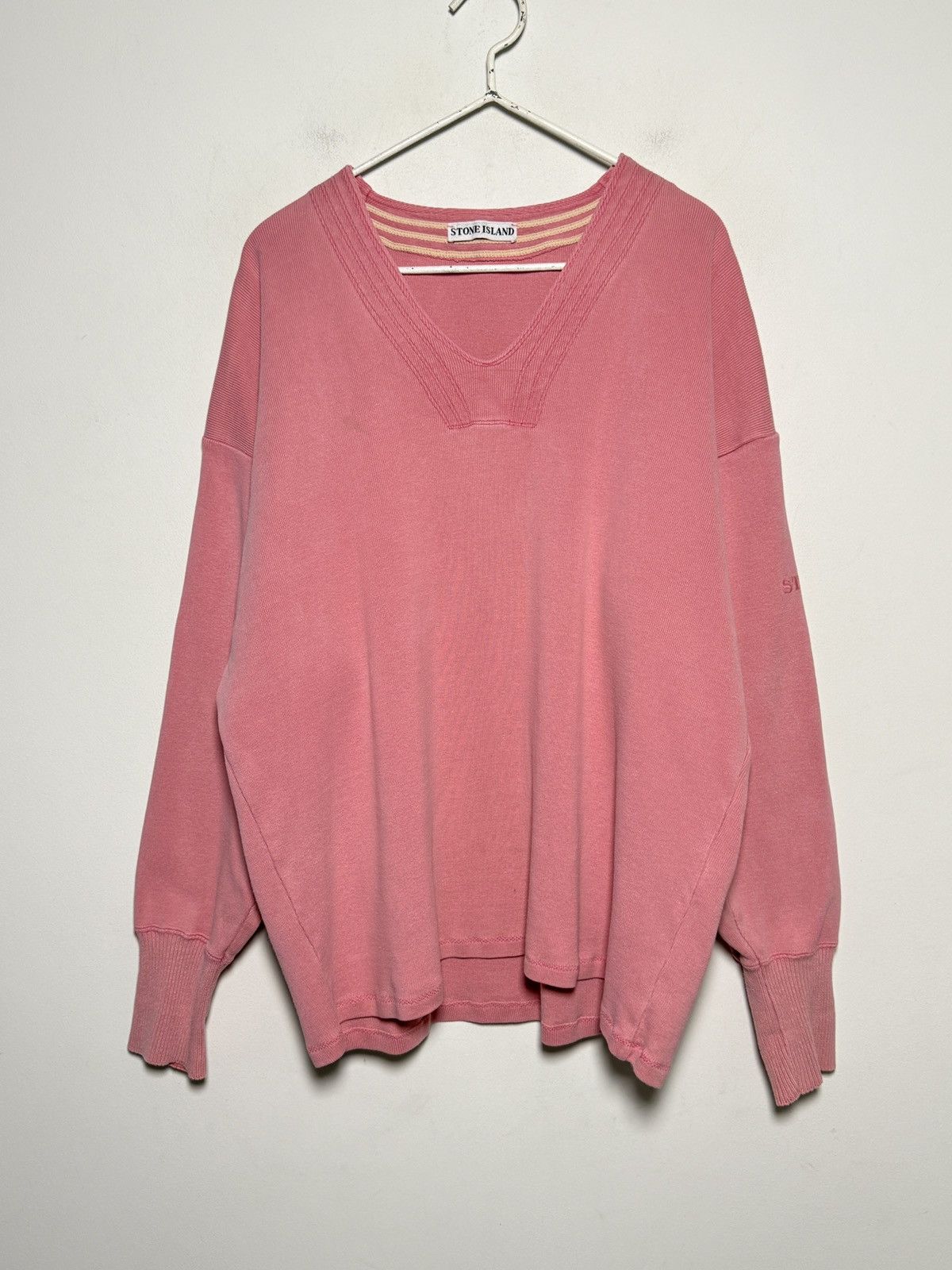 Stone Island Stone Island 90s Vintage V-Neck Sweatshirt Size US M / EU 48-50 / 2 - 3 Thumbnail